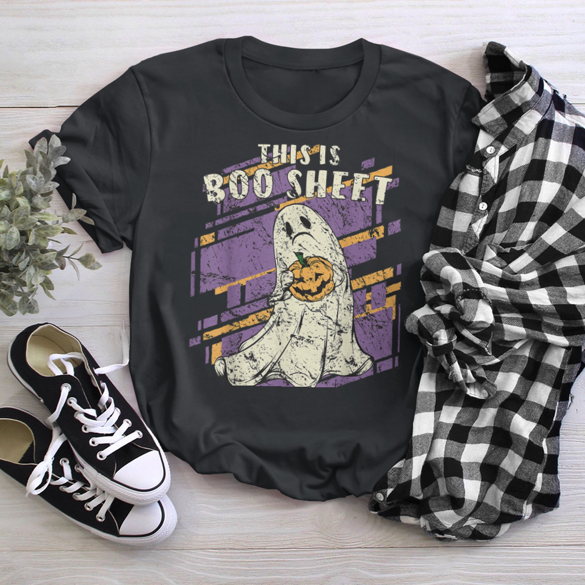 This is Boo Sheet Scary Ghost Ghost Celebration Halloween t-shirt black