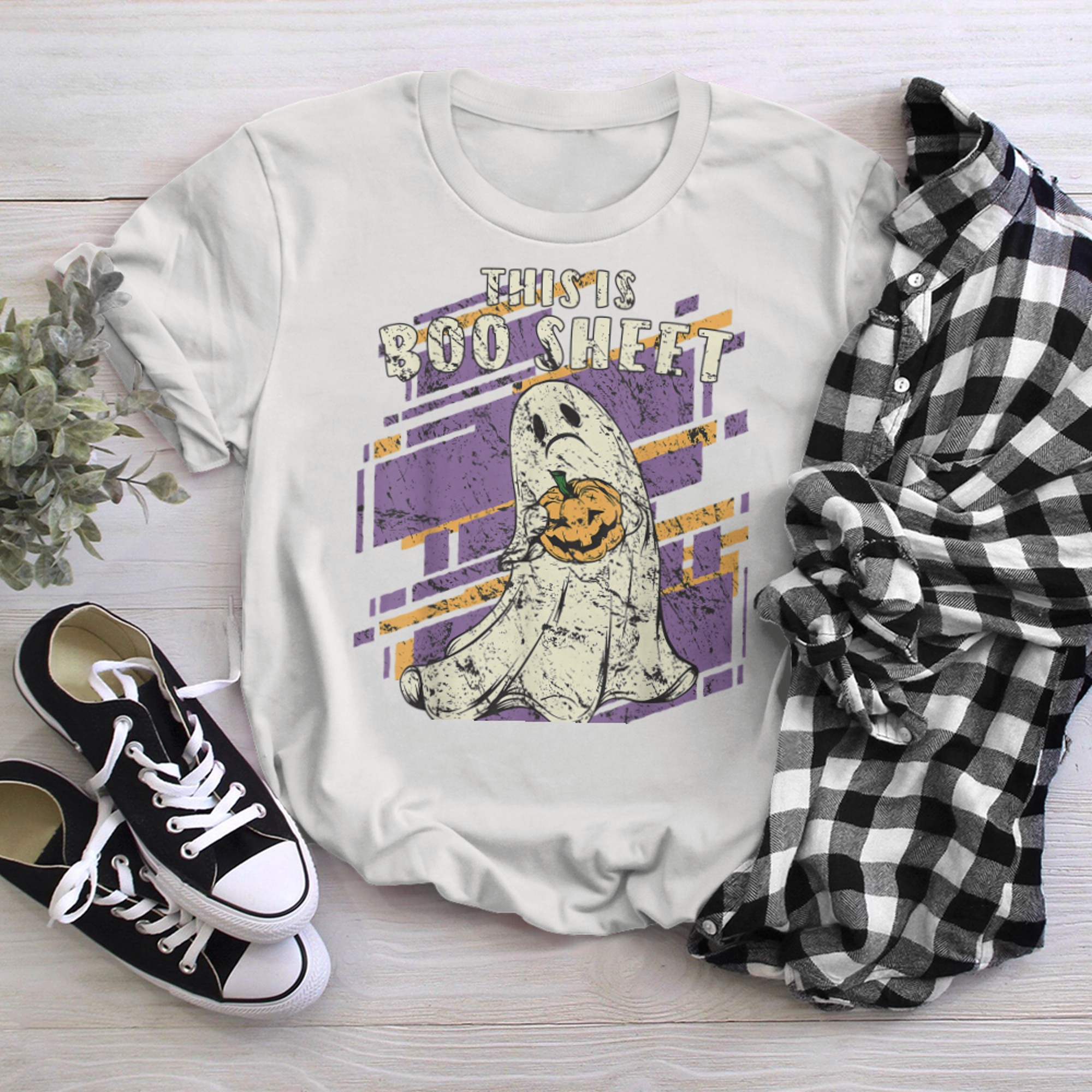 This is Boo Sheet Scary Ghost Ghost Celebration Halloween t-shirt White