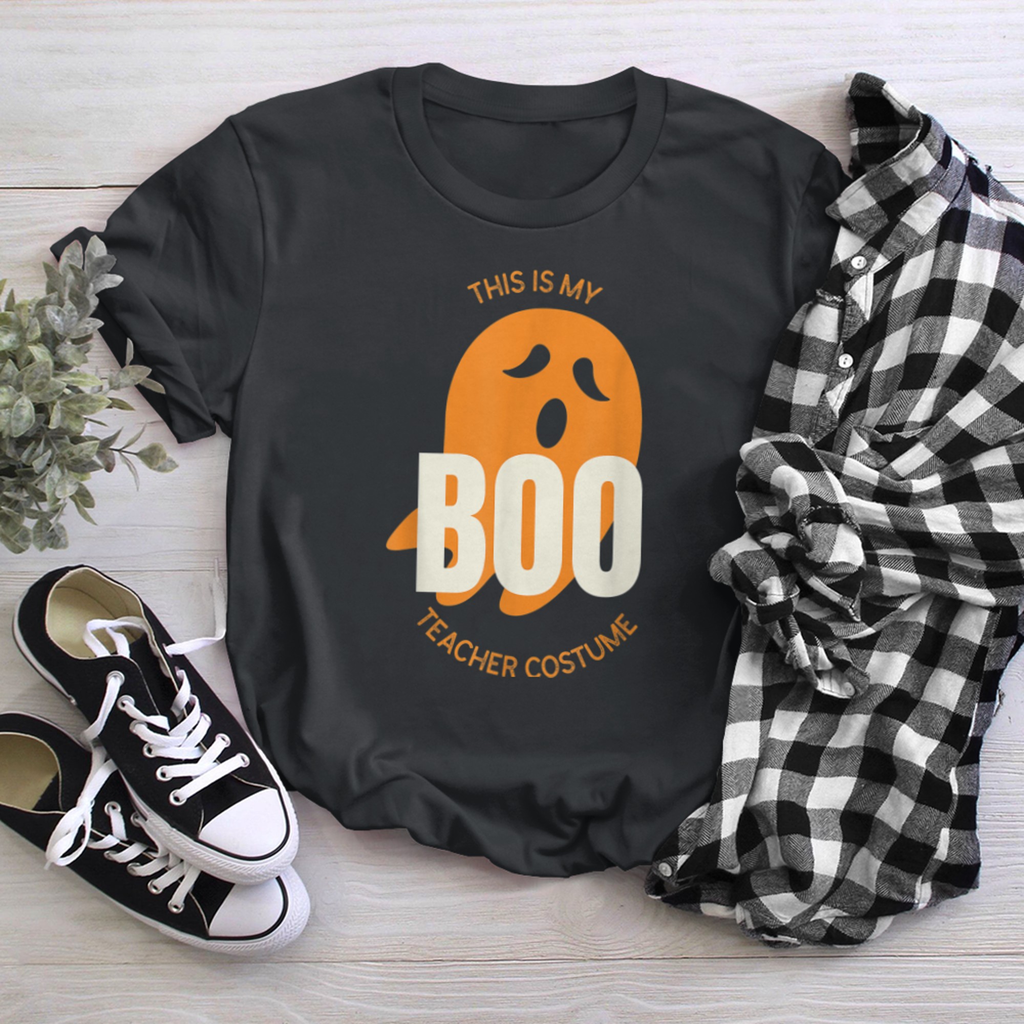 This Is My Boo Sheet Teacher Halloween Costume t-shirt black