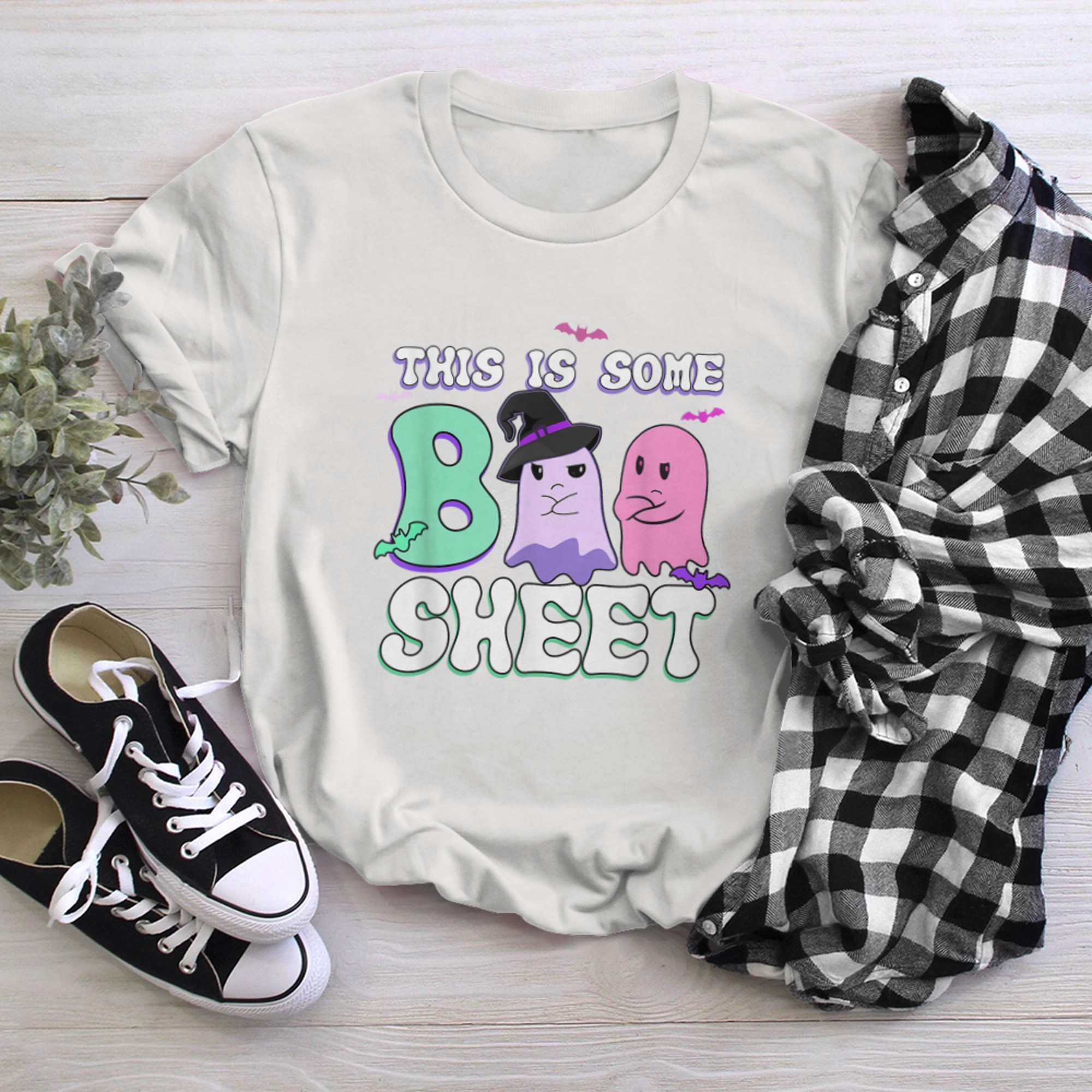 This Is Some Boo Sheet Funny Ghost Halloween Costume t-shirt White