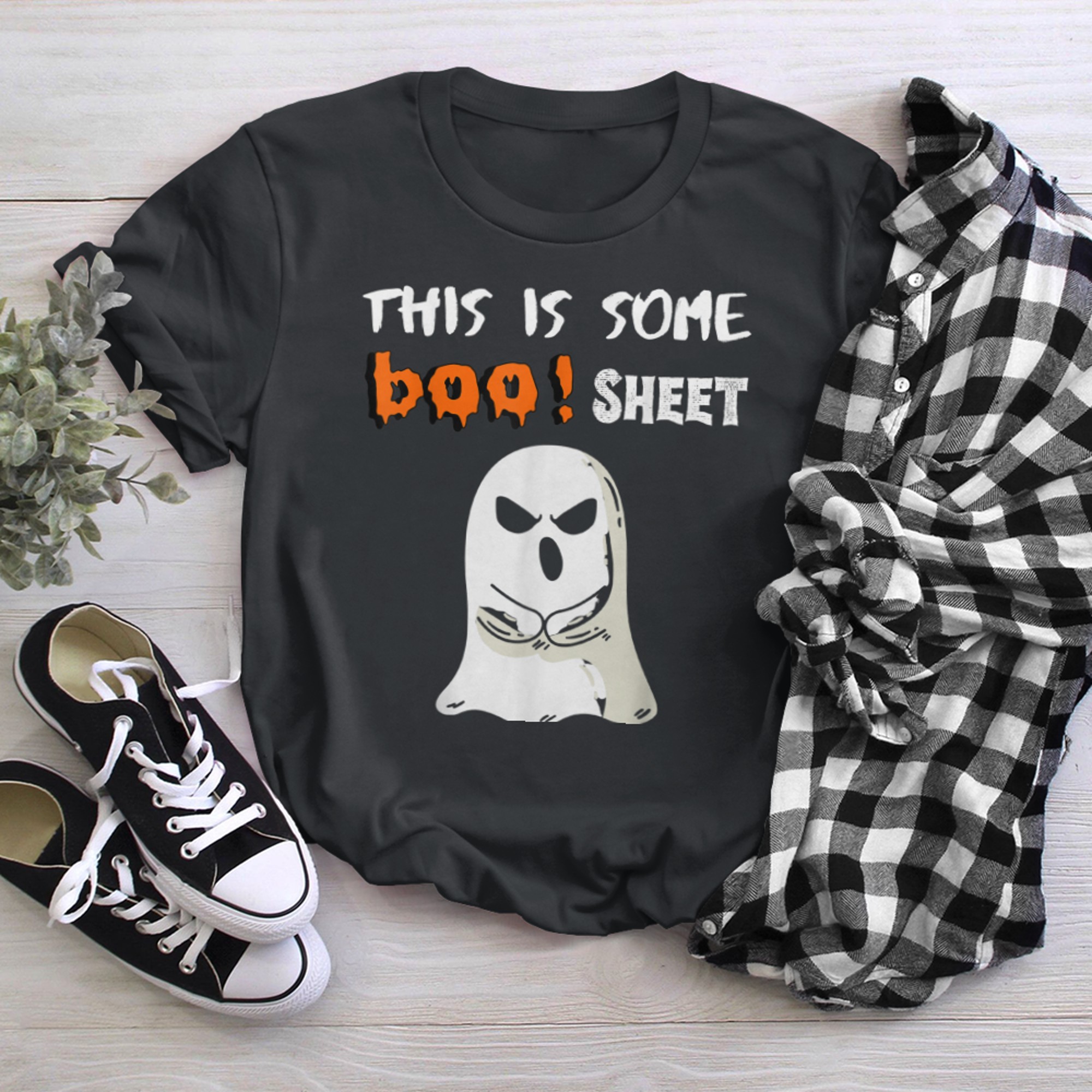 this is some boo sheet funny halloween t-shirt black