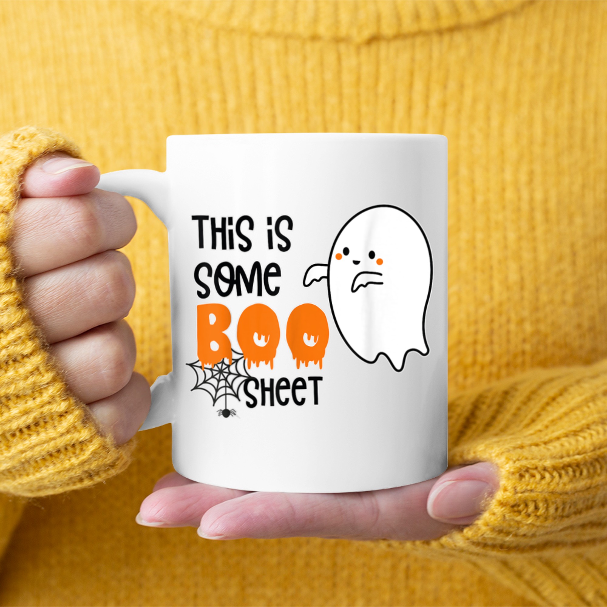 This some is boo sheet mug white