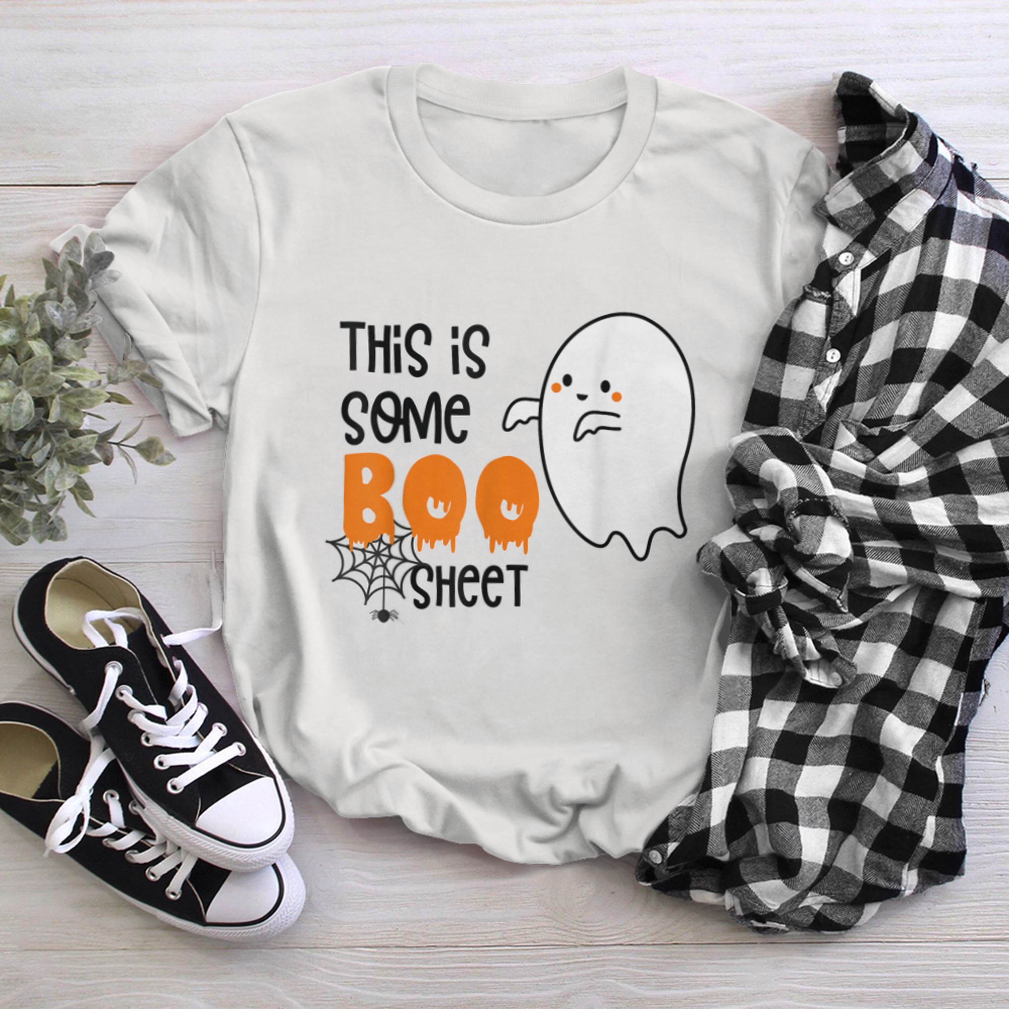 This some is boo sheet t-shirt white