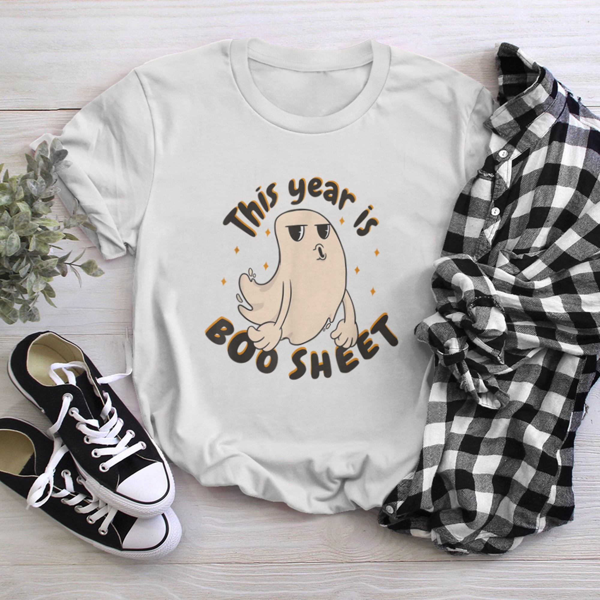 This year is Boo sheet funny quotes Halloween t-shirt White