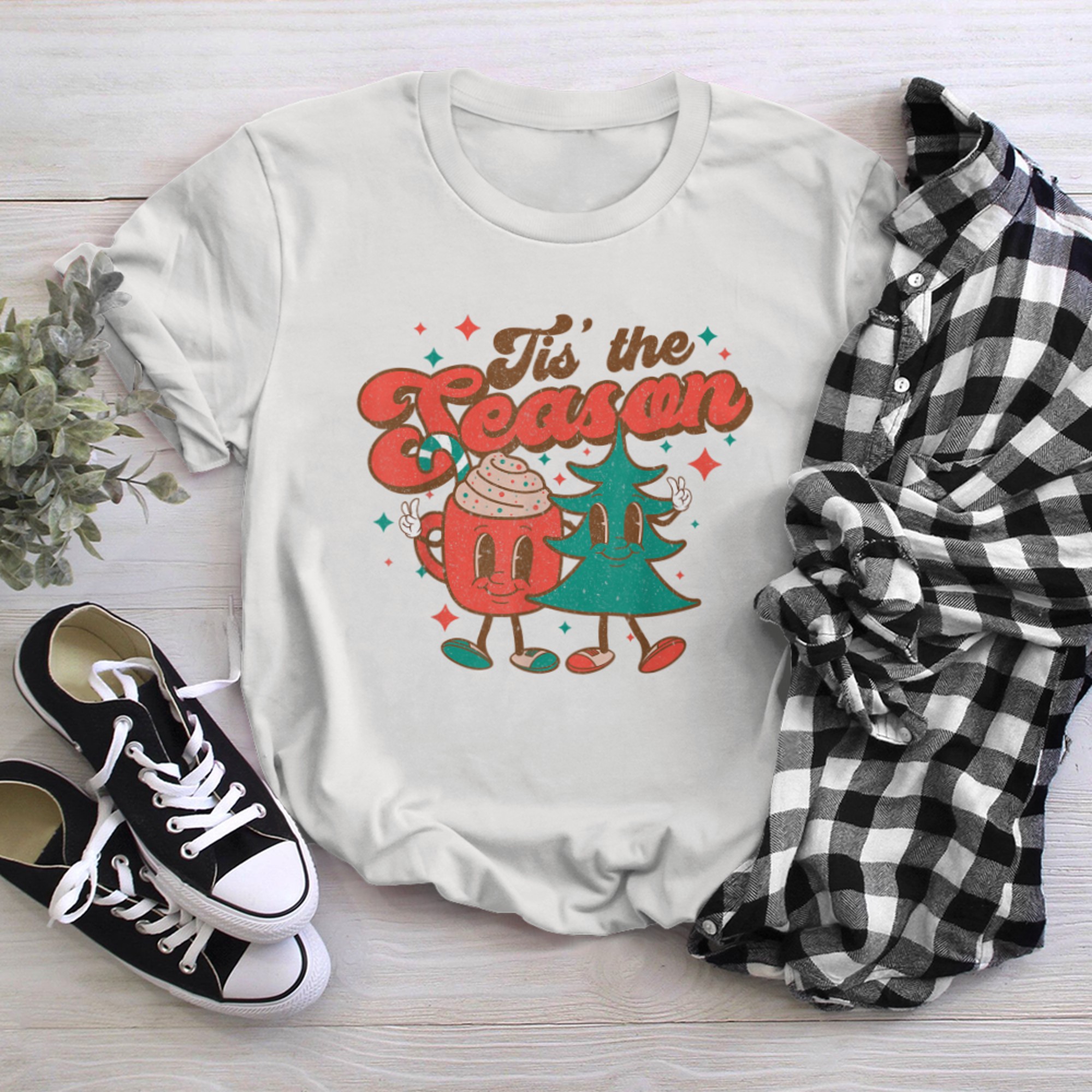 Tis The Season Christmas Tree And Hot Cocoa Merry Christmas (1) t-shirt White