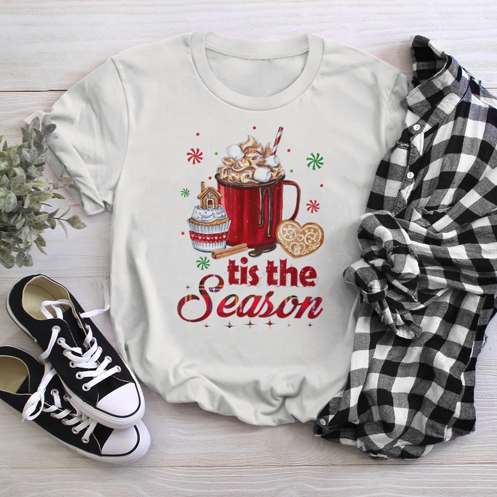 Tis The Season Hot Cocoa And Chocolate Merry Christmas t-shirt White