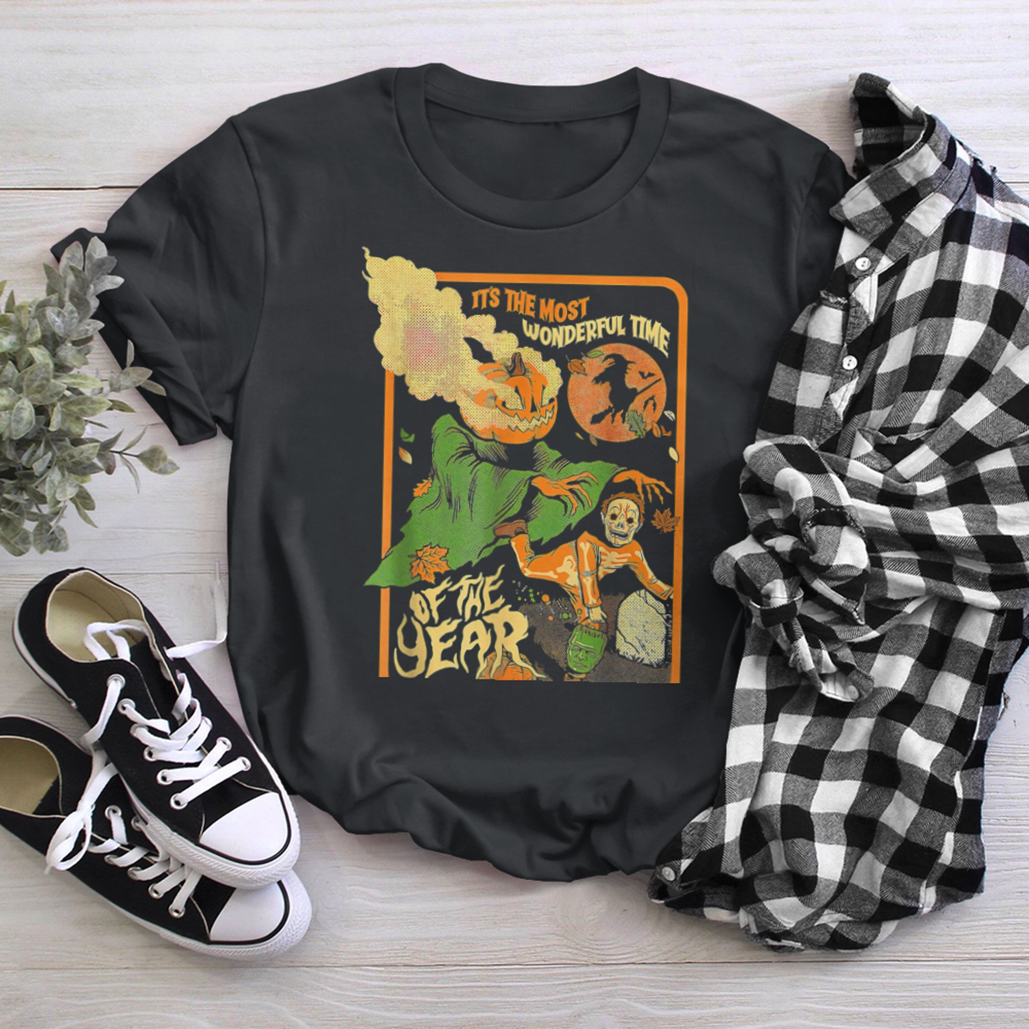 Vintage It's the Most Wonderful Time of the Year Halloween t-shirt black