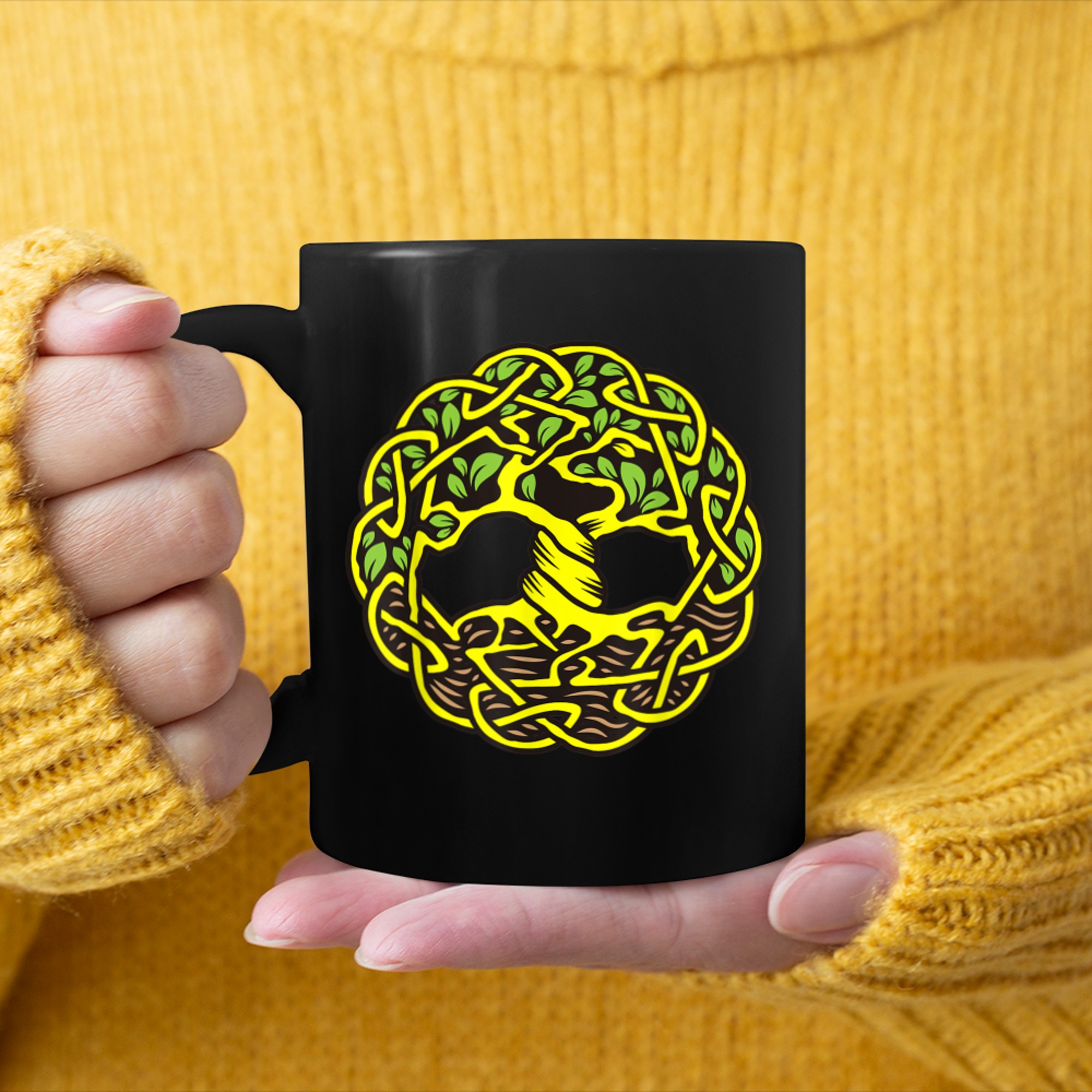 Buddhism Tree Of Life Meditation Yoga Cool Zen Lovers mug black