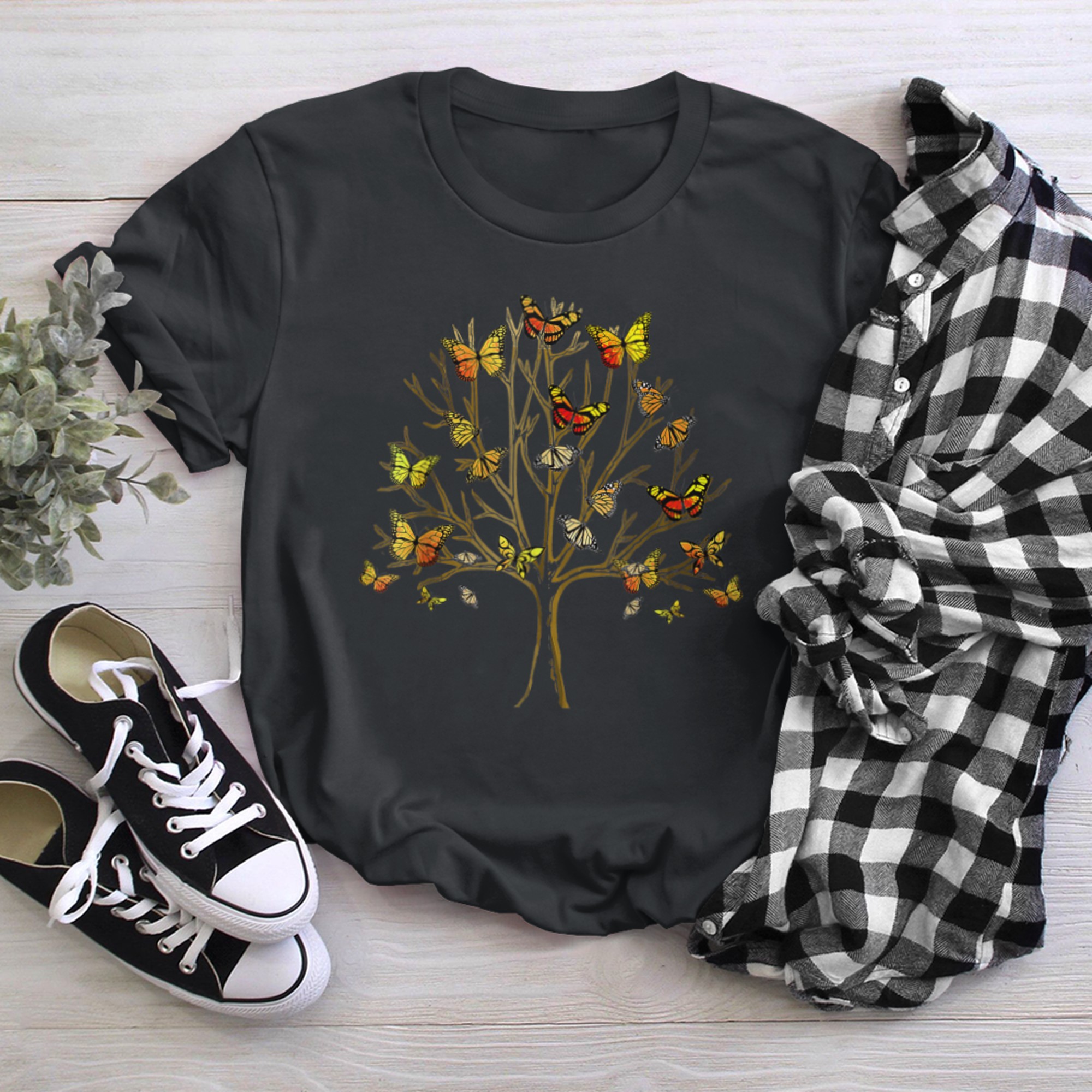 Butterfly Tree of Life Butterflies t-shirt black