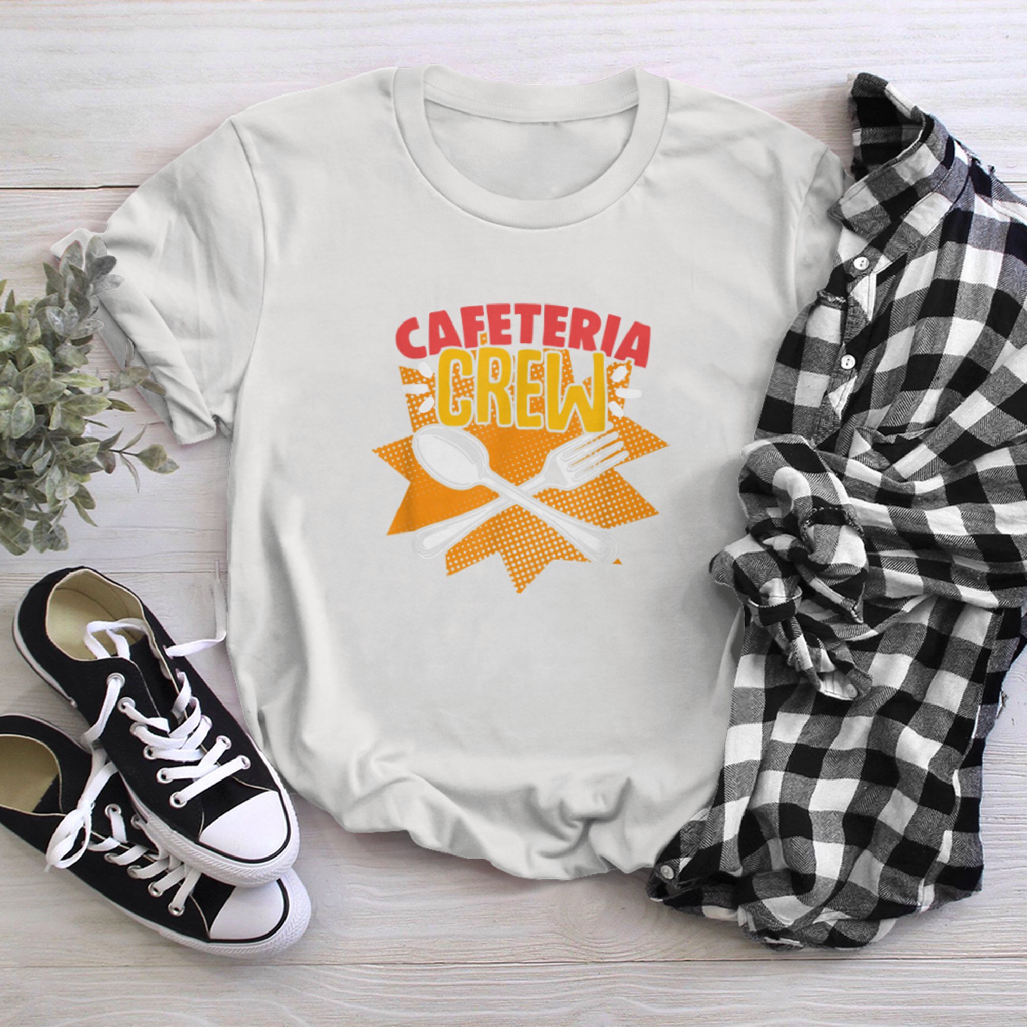 Cafeteria Crew Lunch Lady School Worker Cafeteria t-shirt White