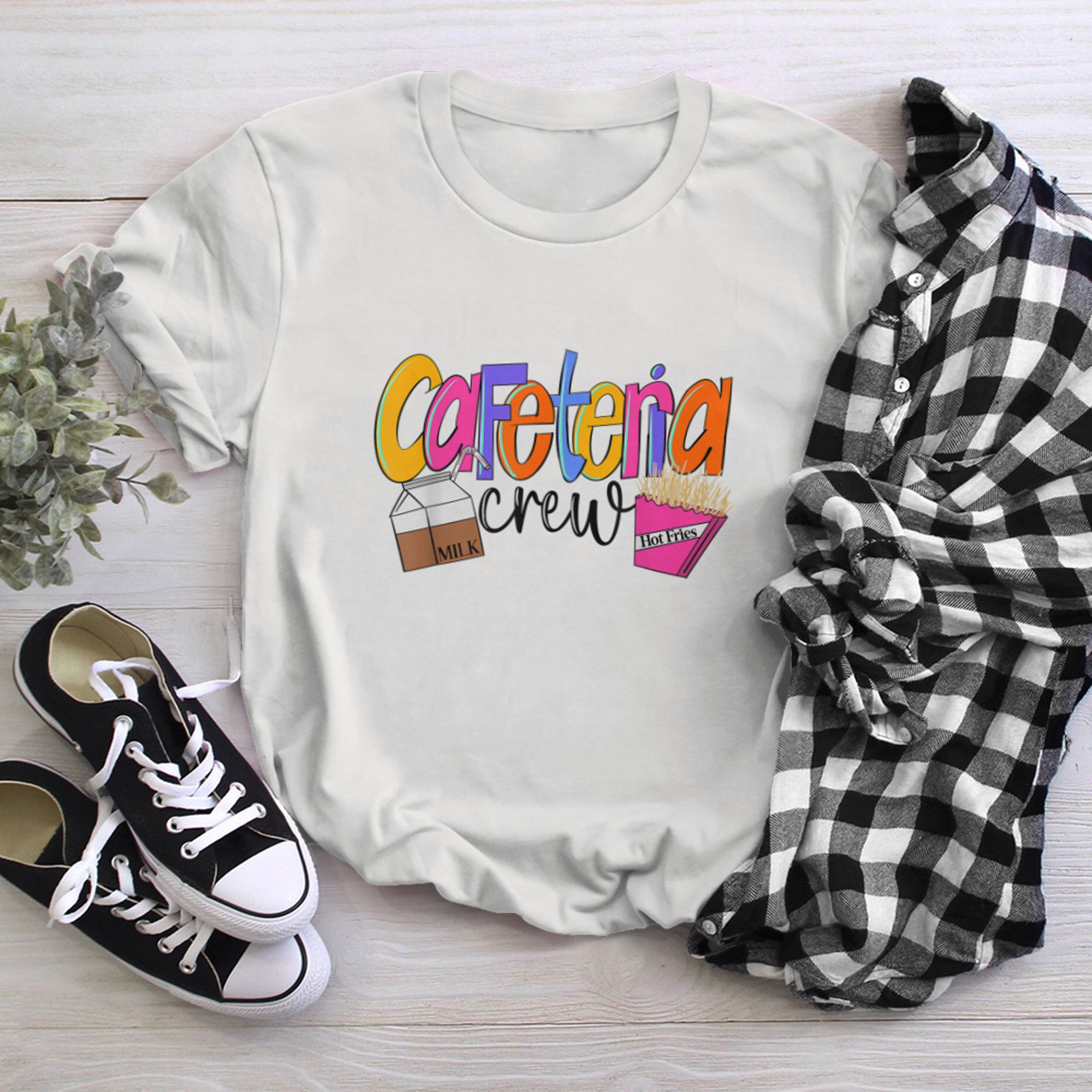 Cafeteria Crew School Lunchroom Funny Women Lunch Lady t-shirt White