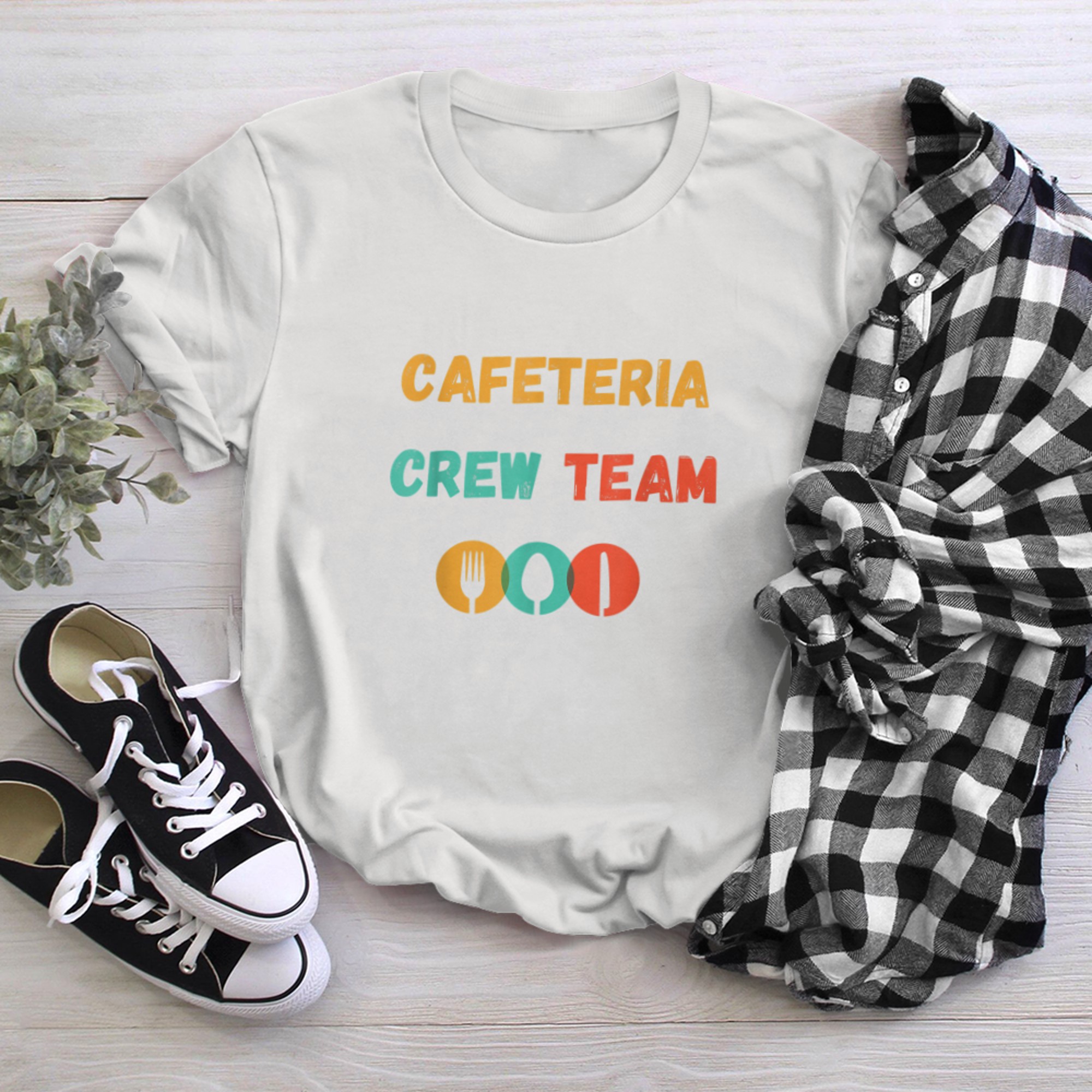 Cafeteria Crew Team Casual Graphic t-shirt White