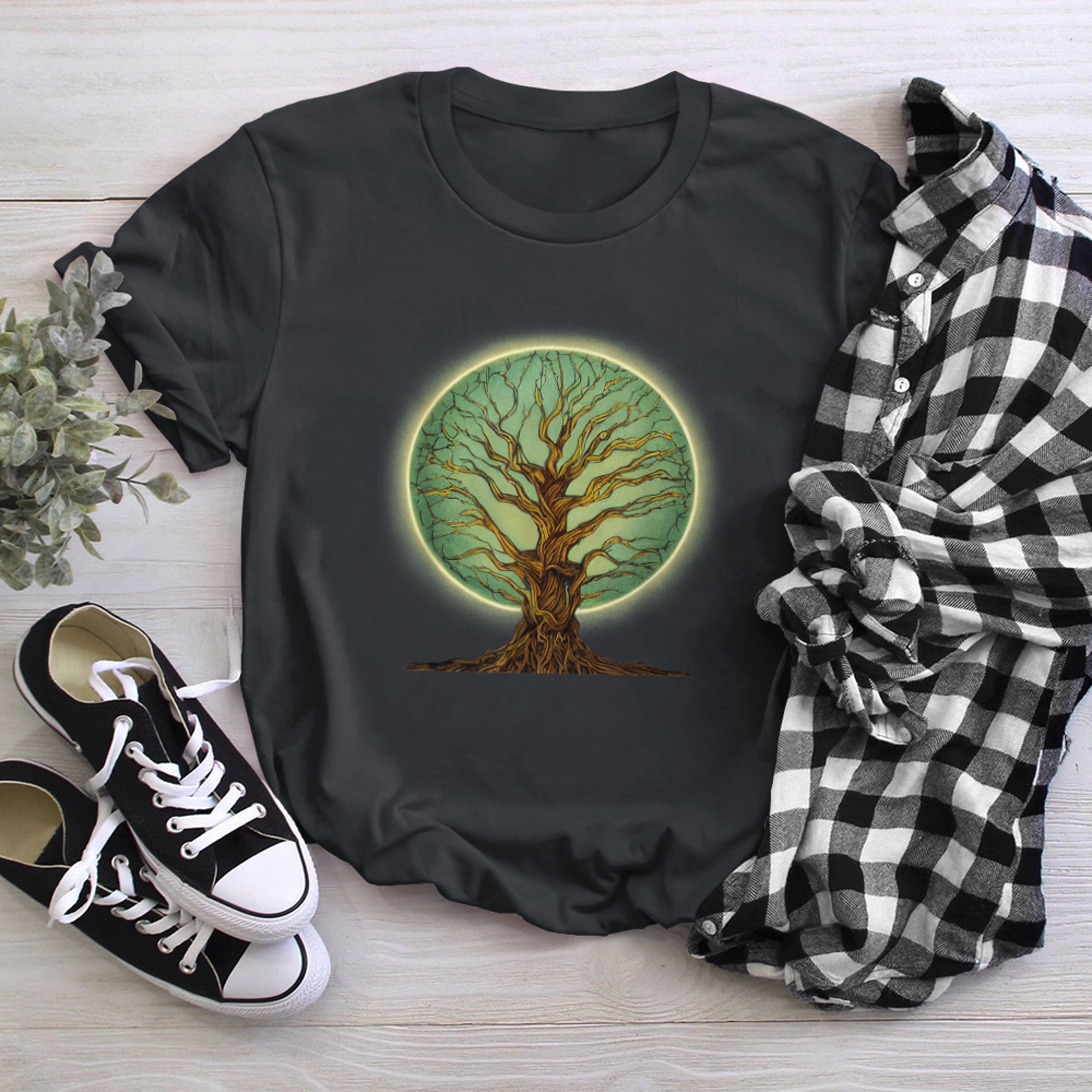 Cosmic Power Life Tree Of Lifes Energy Healing t-shirt black