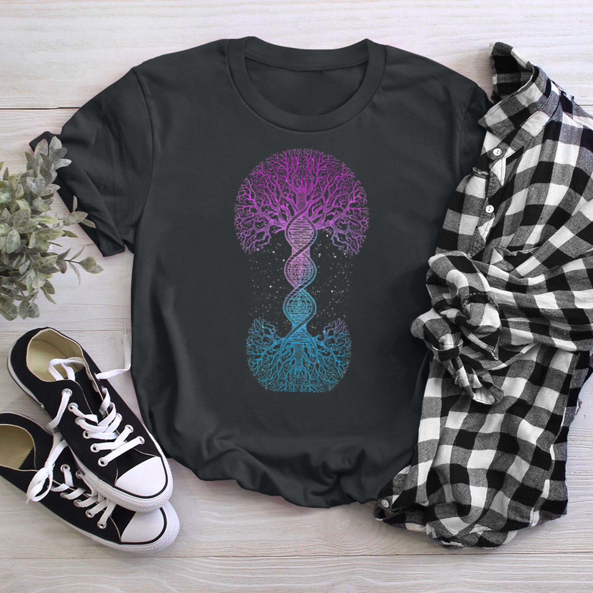 DNA Tree Of Life Science of Genetics Earth Day Genealogy (10) t-shirt black