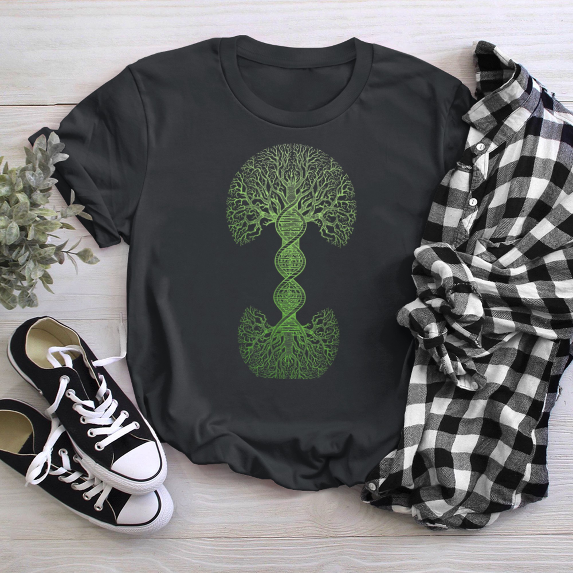 DNA Tree Of Life Science of Genetics Earth Day Genealogy (8) t-shirt black