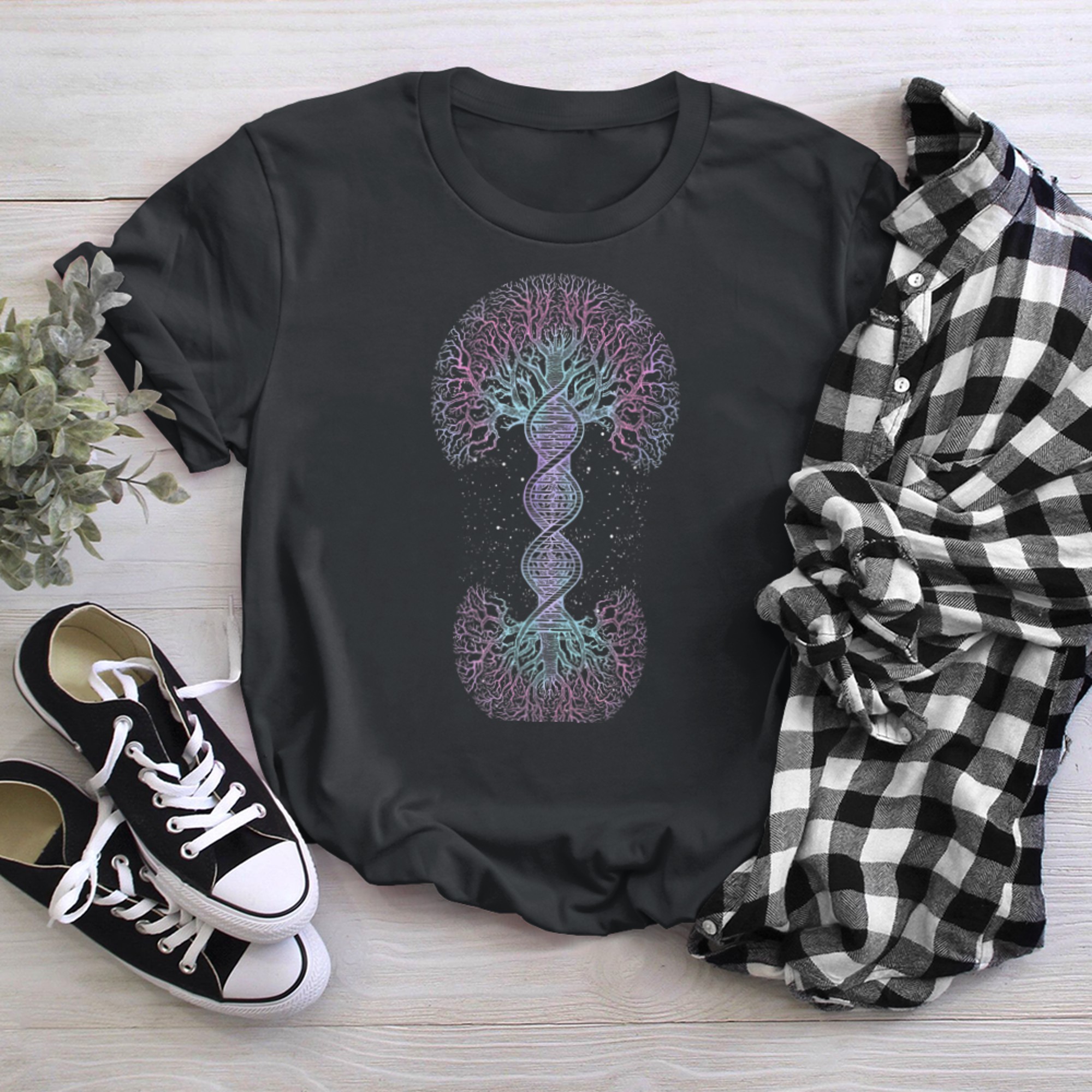 DNA Tree Of Life Science of Genetics Earth Day Genealogy (9) t-shirt black