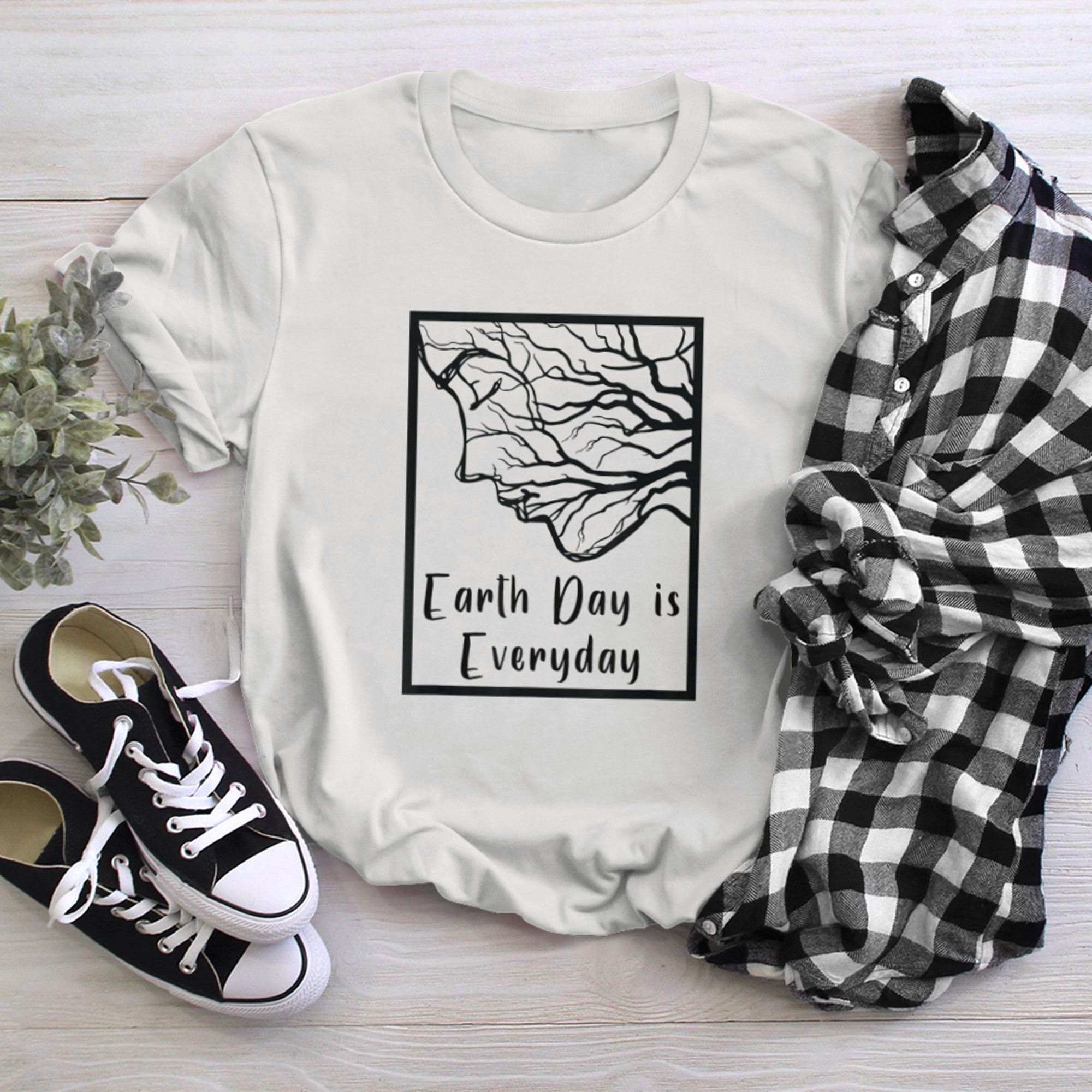 Earth Day is Everyday Tree of Life t-shirt white