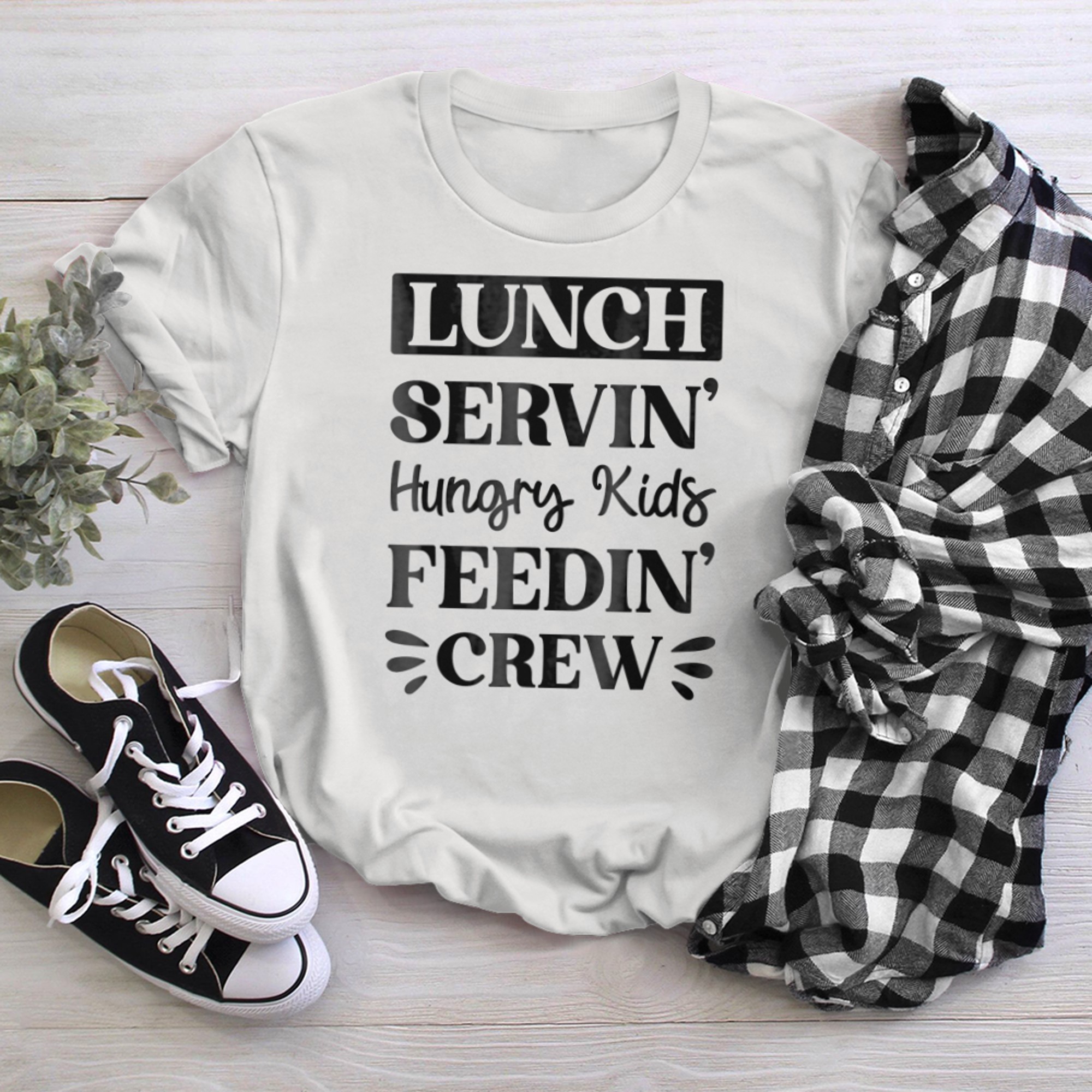 Fun School Cafeteria Food Service Worker Quote Lunch Crew t-shirt White