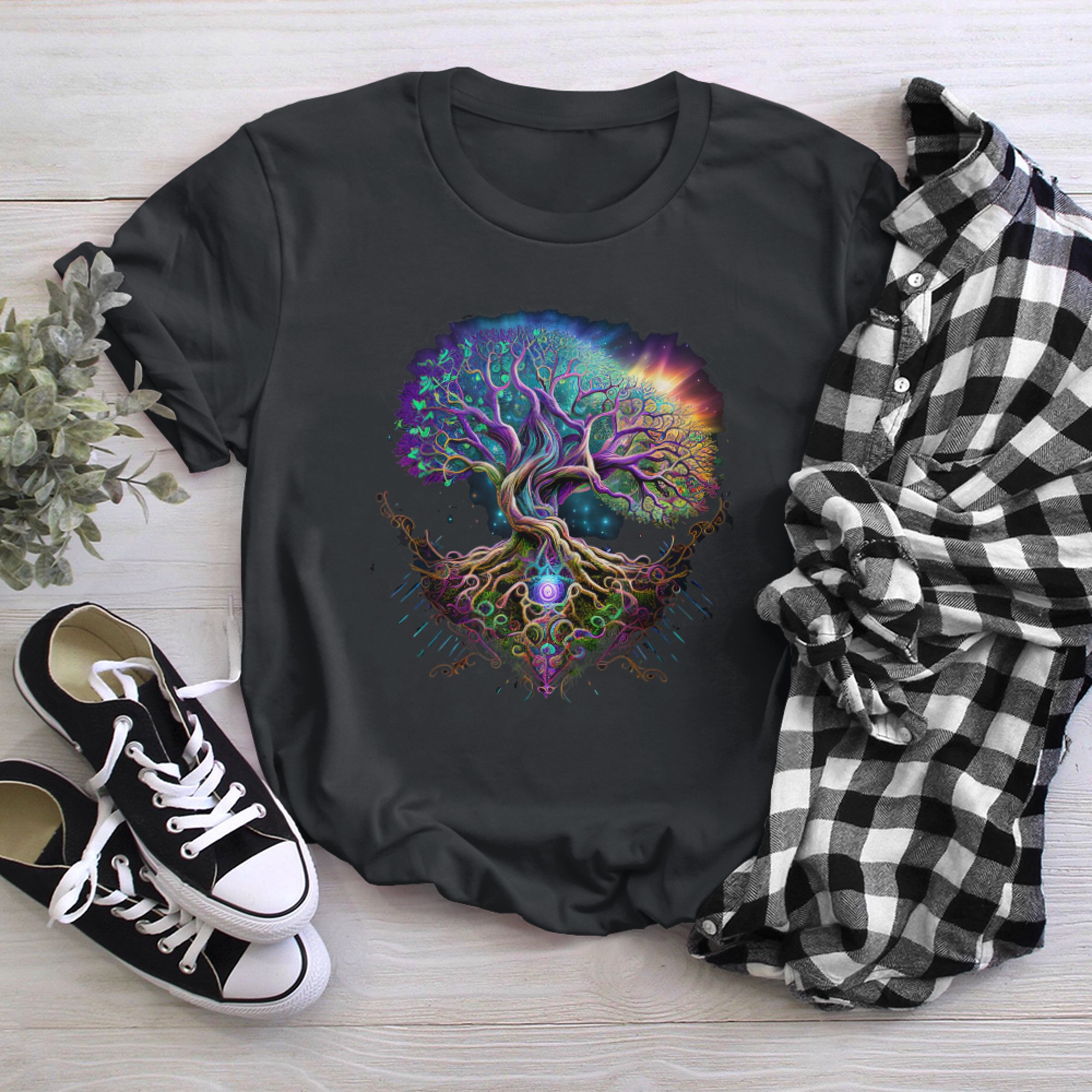 Japanese tree of life cherry blossom flowers - Japan Style t-shirt black