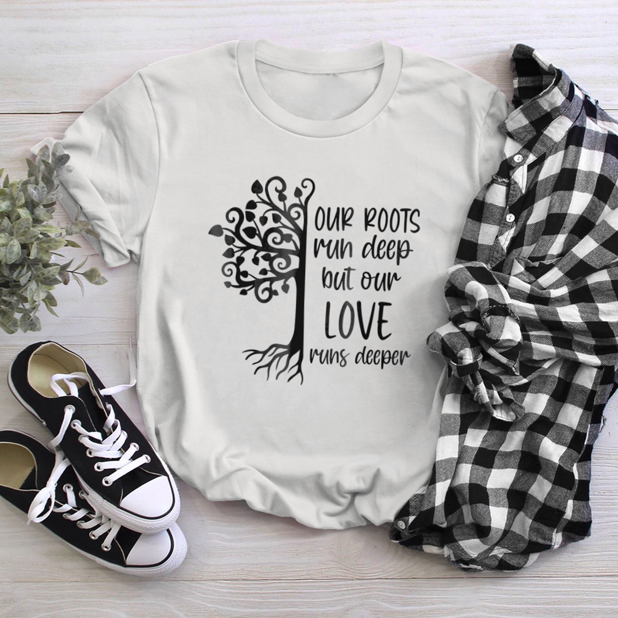 Love and Peace Tree of Life t-shirt white