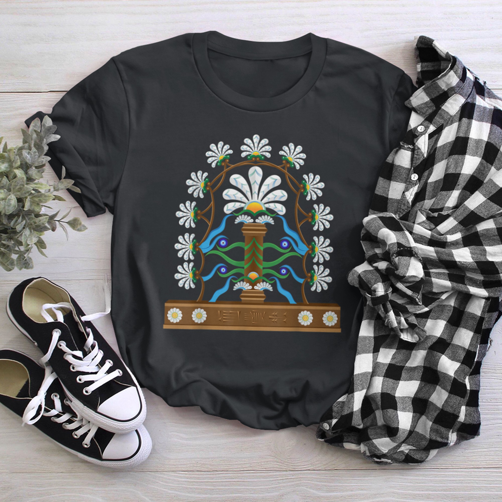 Mesopotamia tree of life t-shirt black