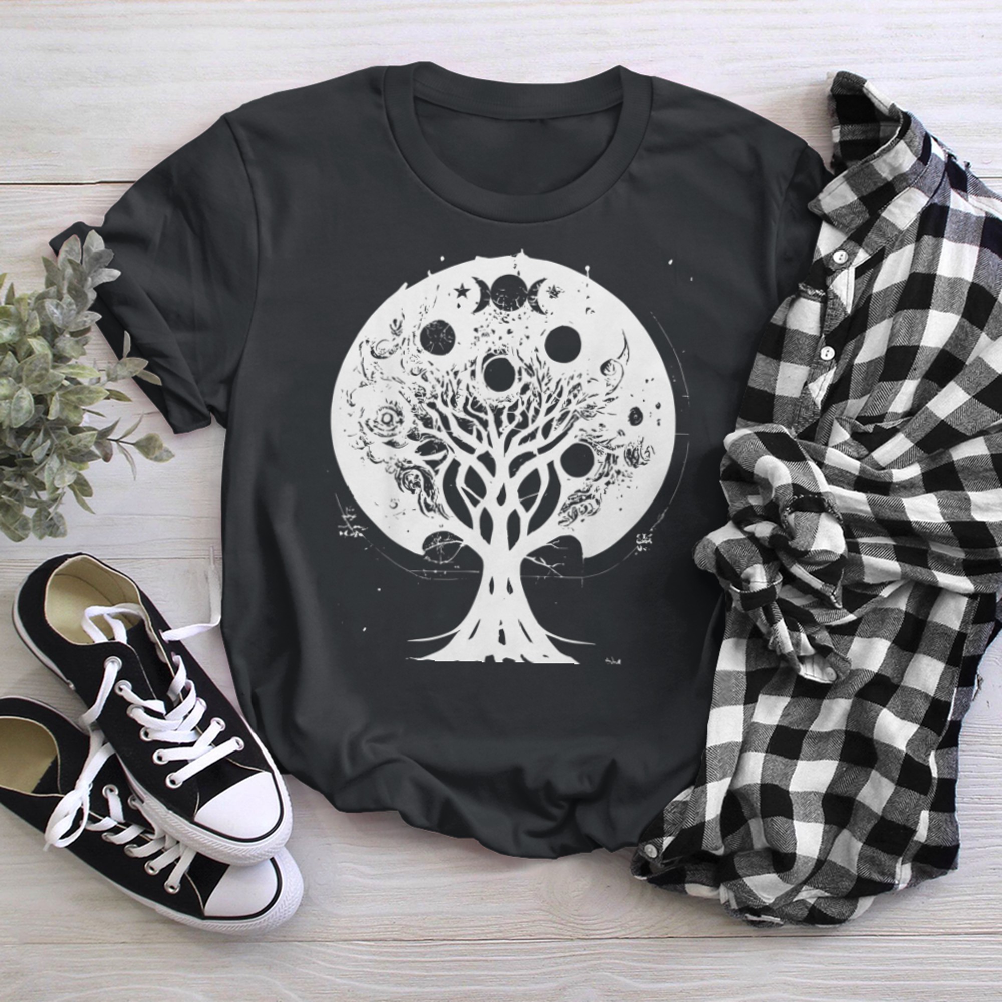 Occult World Tree Of Life Wicca Witchcraft Goth Witches t-shirt black