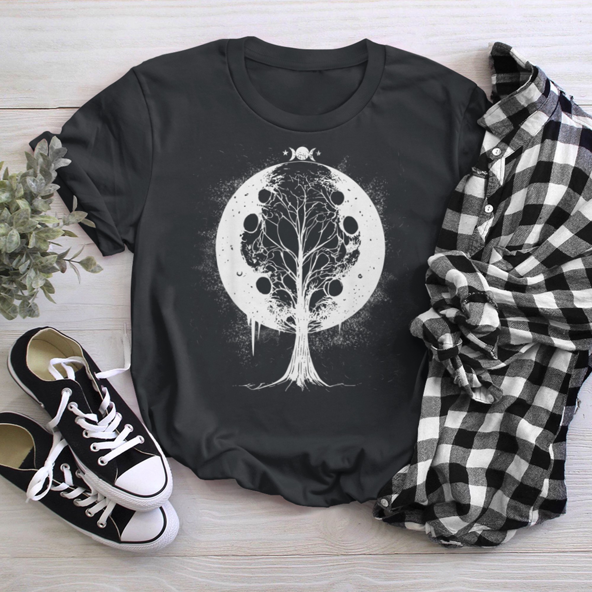 Occult World Tree Of Life Wicca Witchcraft t-shirt black