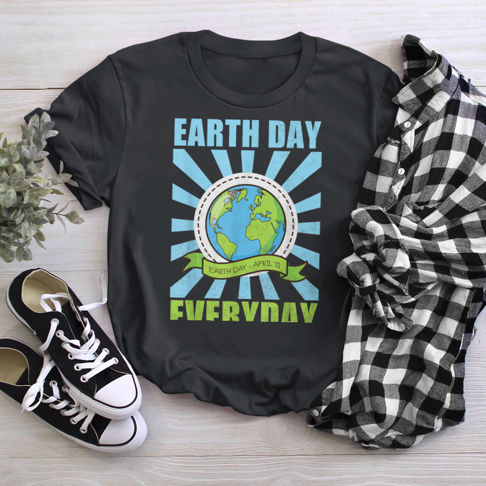 Planet Anniversary Earth Day Everyday Earth Day Love Earth (1) t-shirt black