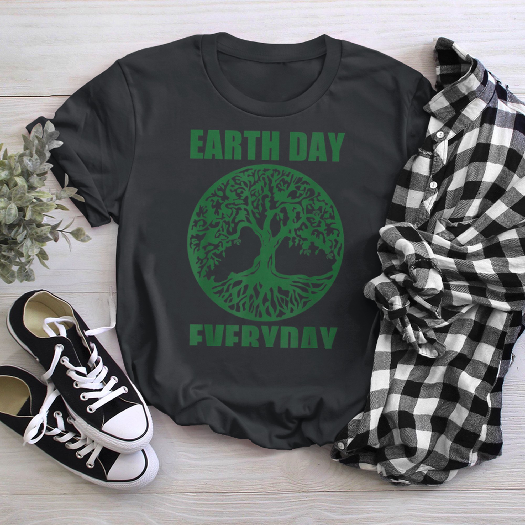 Planet Anniversary Earth Day Everyday Earth Day Love Earth (2) t-shirt black