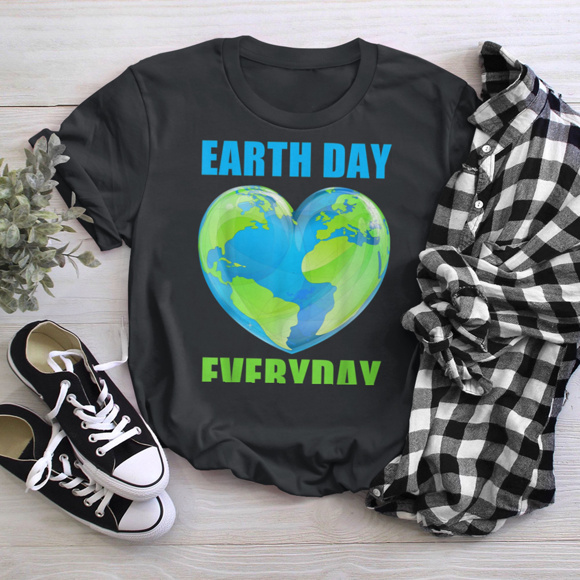 Planet Anniversary Earth Day Everyday Earth Day Love Earth (3) t-shirt black