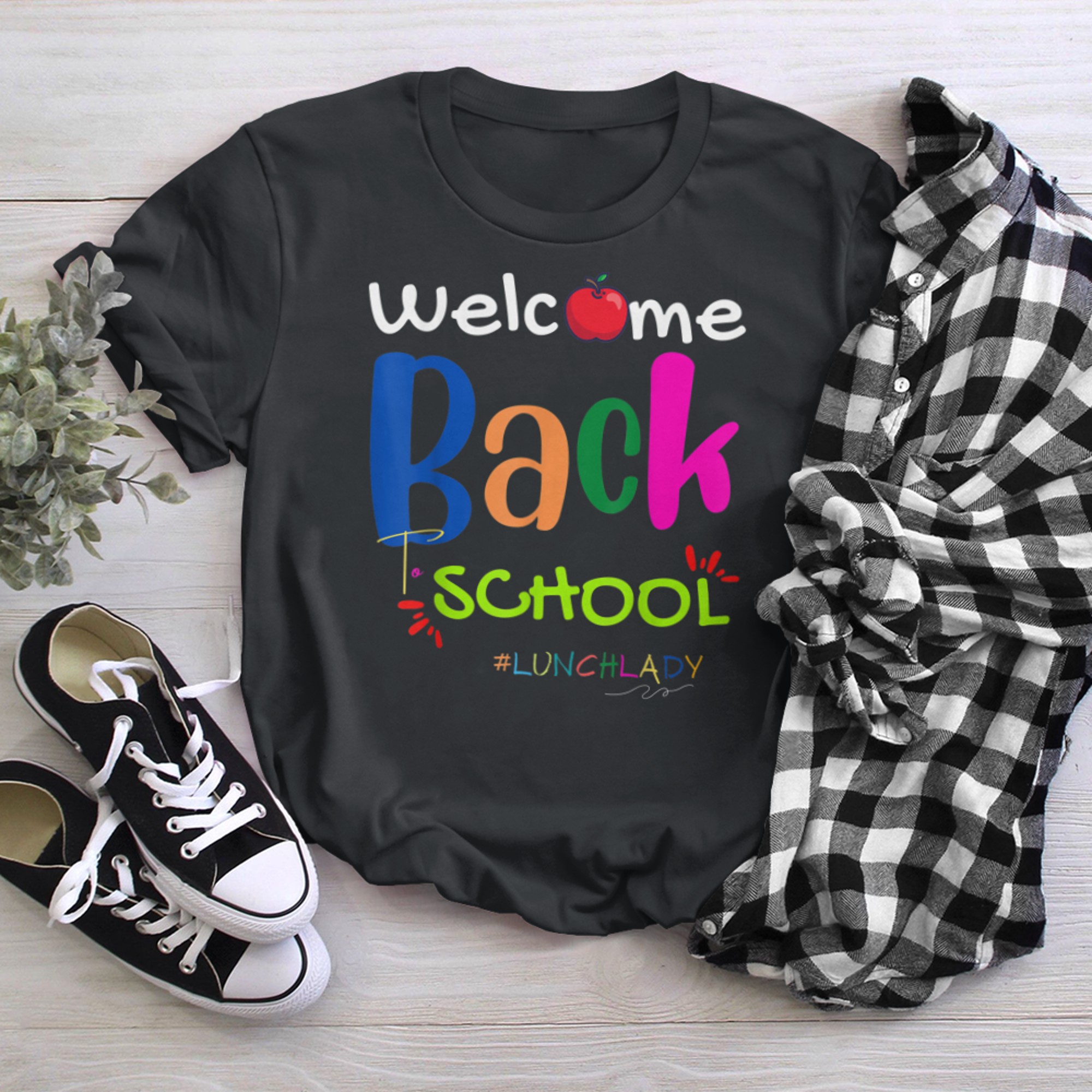 Welcome Back To School Lunch Lady Cafeteria Worker School t-shirt black