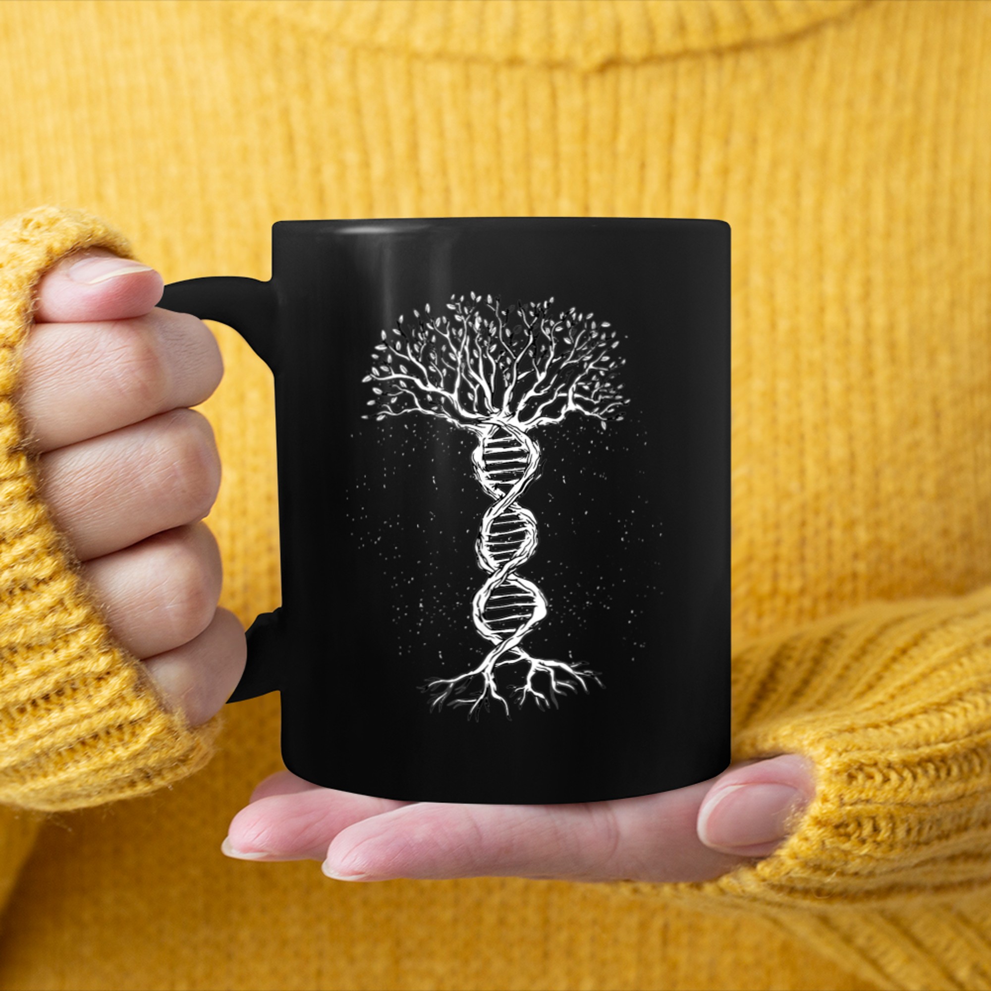 DNA Tree Life Genetics Biologist Science Day of Earth mug black