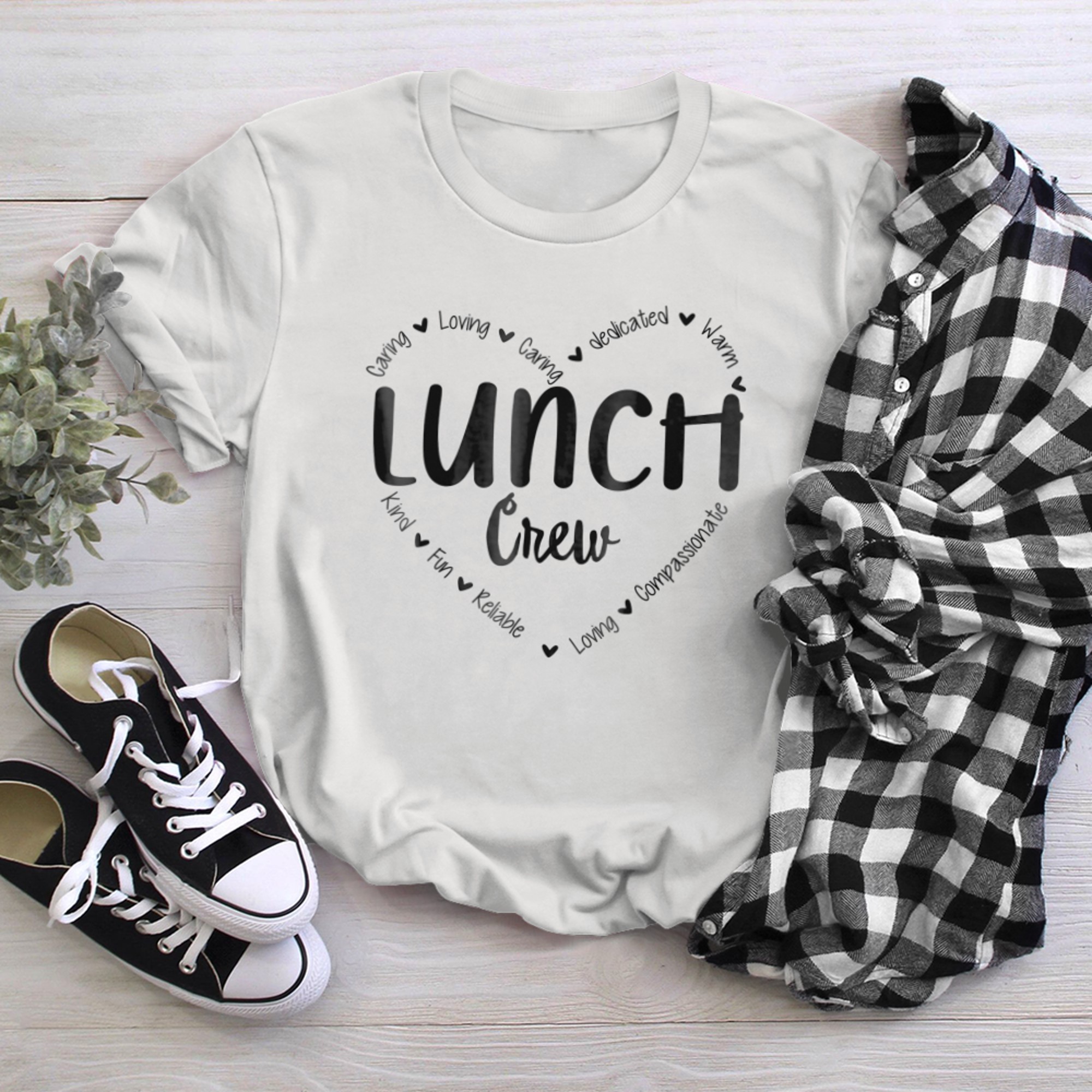 Lunch Crew Group Matching School Cafeteria Squad Spirit Day (11) t-shirt White