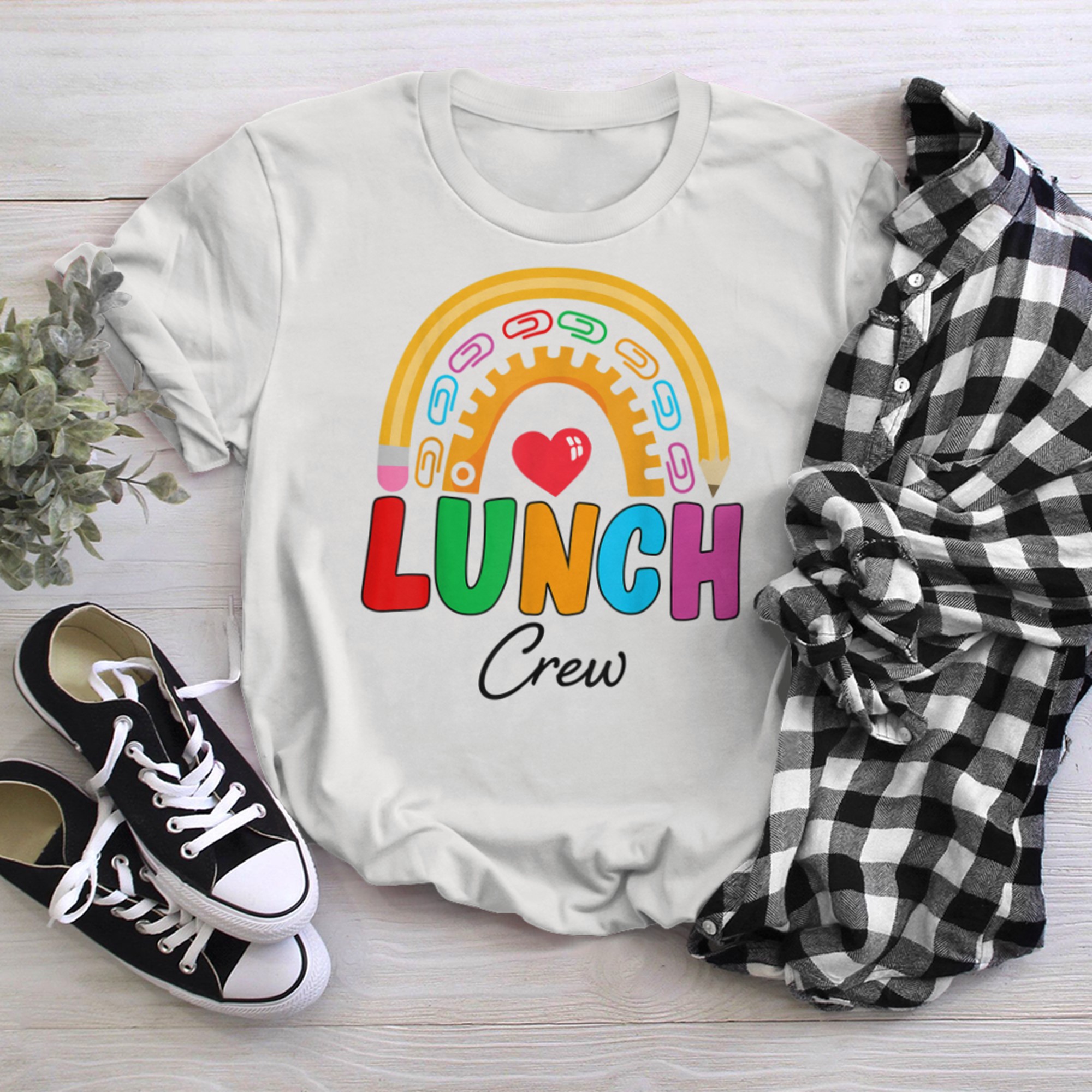 Lunch Crew Group Matching School Cafeteria Squad Spirit Day (12) t-shirt White