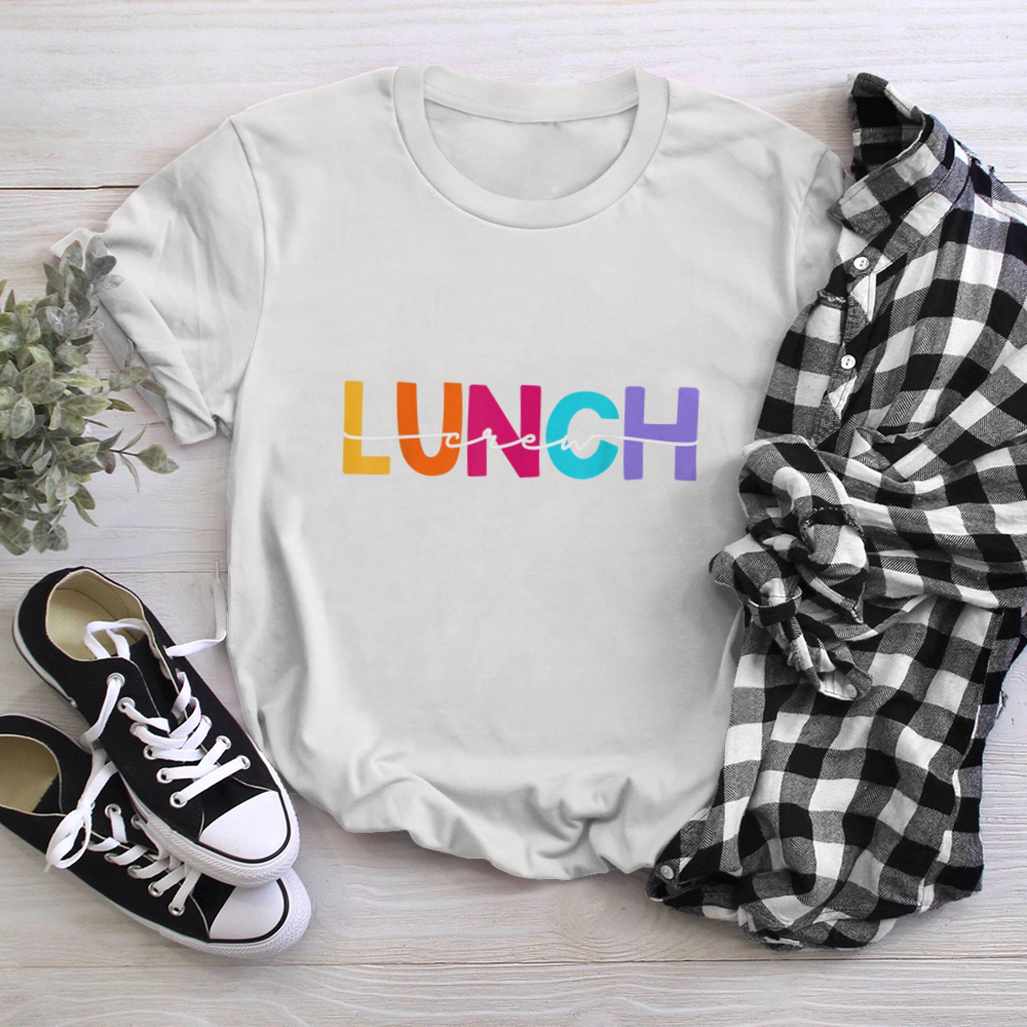 Lunch Crew Group Matching School Cafeteria Squad Spirit Day (13) t-shirt White