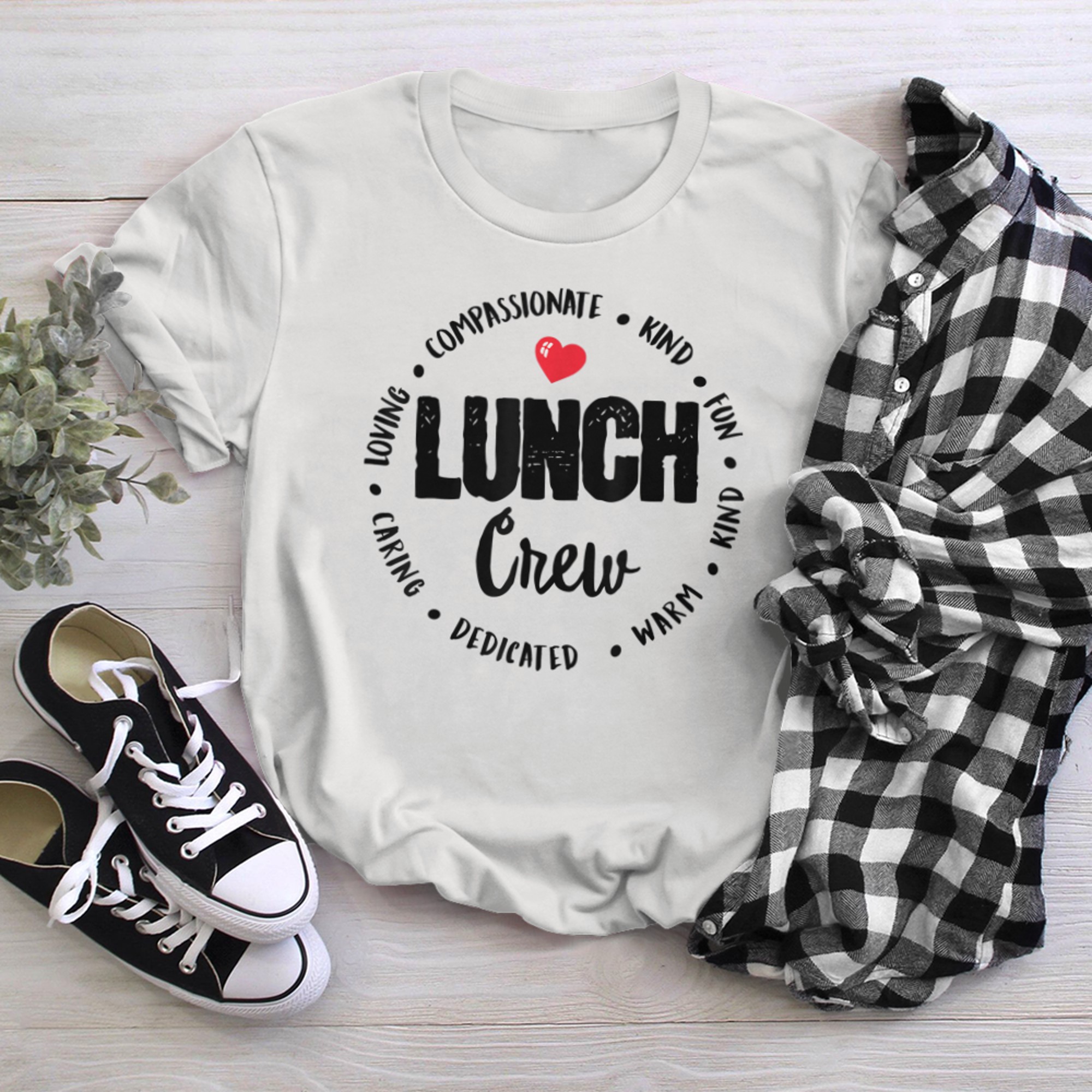 Lunch Crew Group Matching School Cafeteria Squad Spirit Day (7) t-shirt White