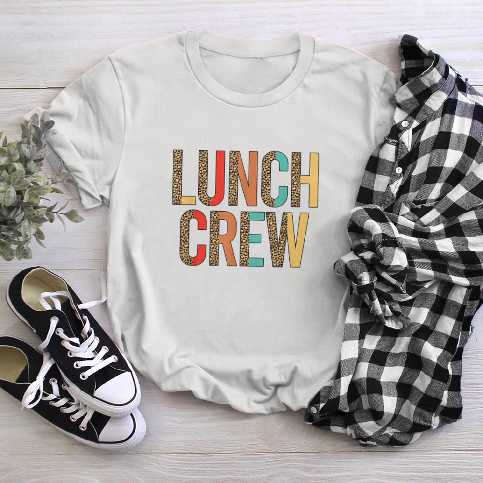 Lunch Crew Lunch Ladies Cafeteria Worker Squad (1) t-shirt White