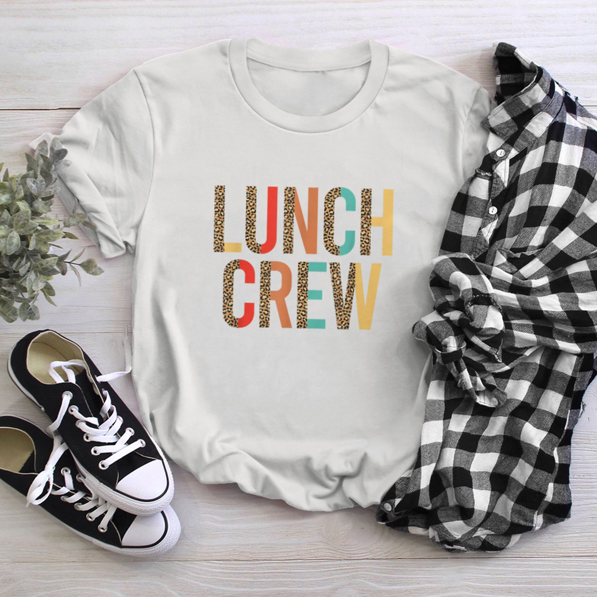 Lunch Crew Lunch Ladies Cafeteria Worker Squad t-shirt White