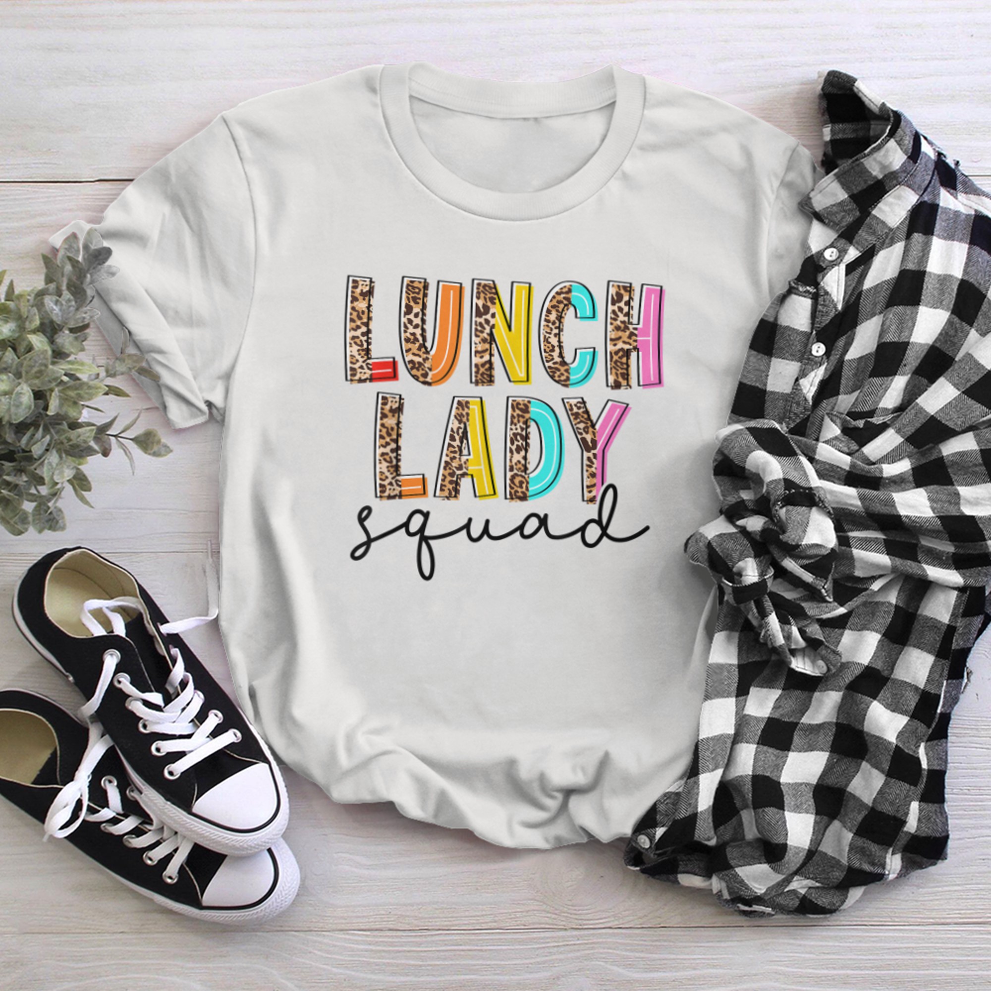 Lunch Lady Squad Cafeteria Crew Lunch Lady Life (3) t-shirt White