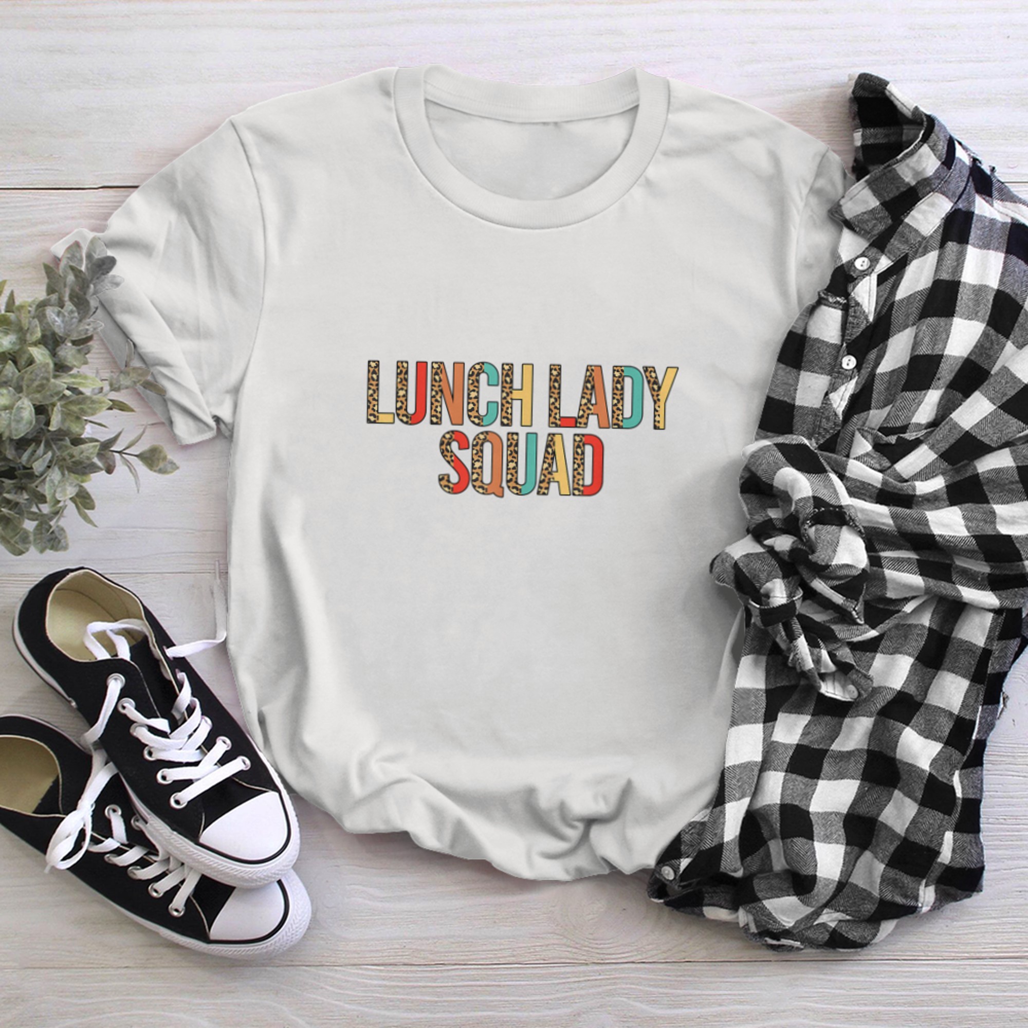 Lunch Lady Squad Cafeteria Worker Crew (1) t-shirt White