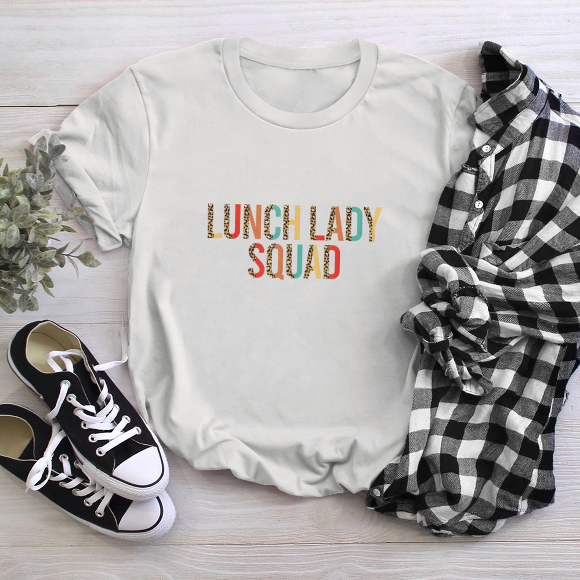 Lunch Lady Squad Cafeteria Worker Crew (2) t-shirt White