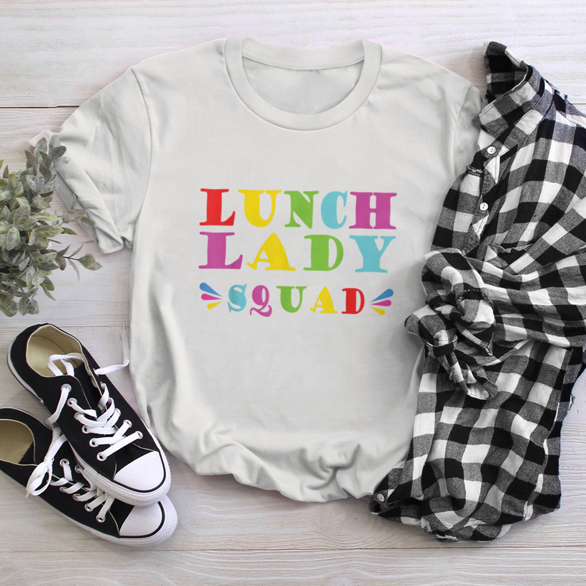 Lunch Lady squad for School Cafeteria Crew (1) t-shirt White