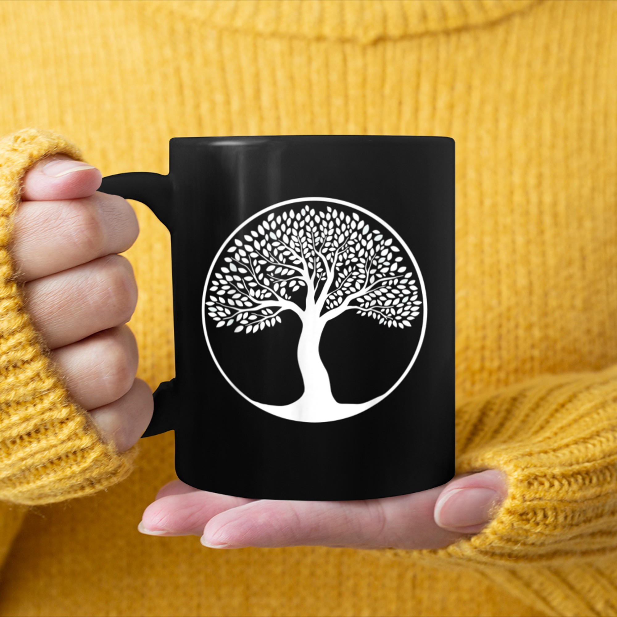 Mens Tree of Life Tree of Life Celtic Symbol mug black