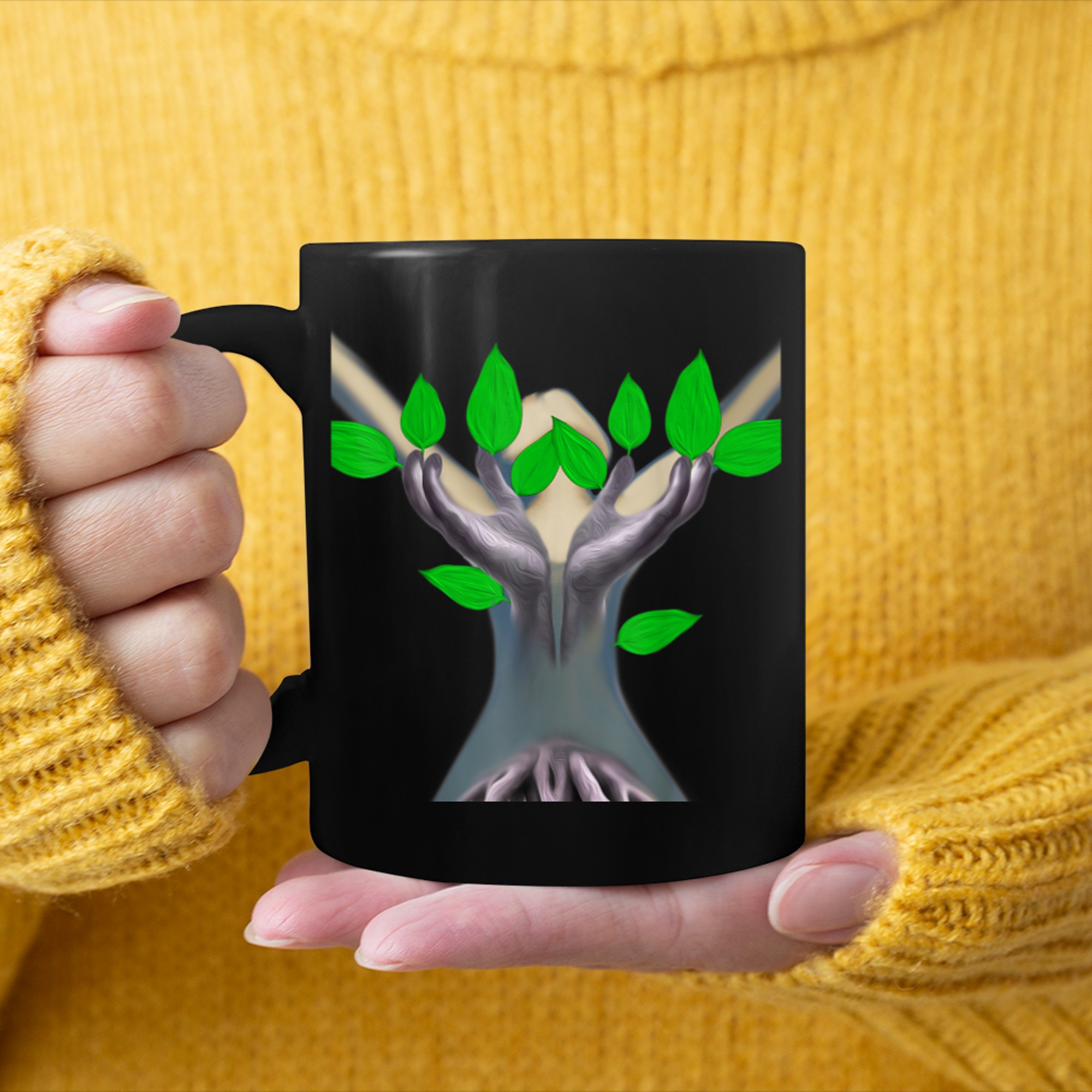 Mother Earth Tree of Life mug black