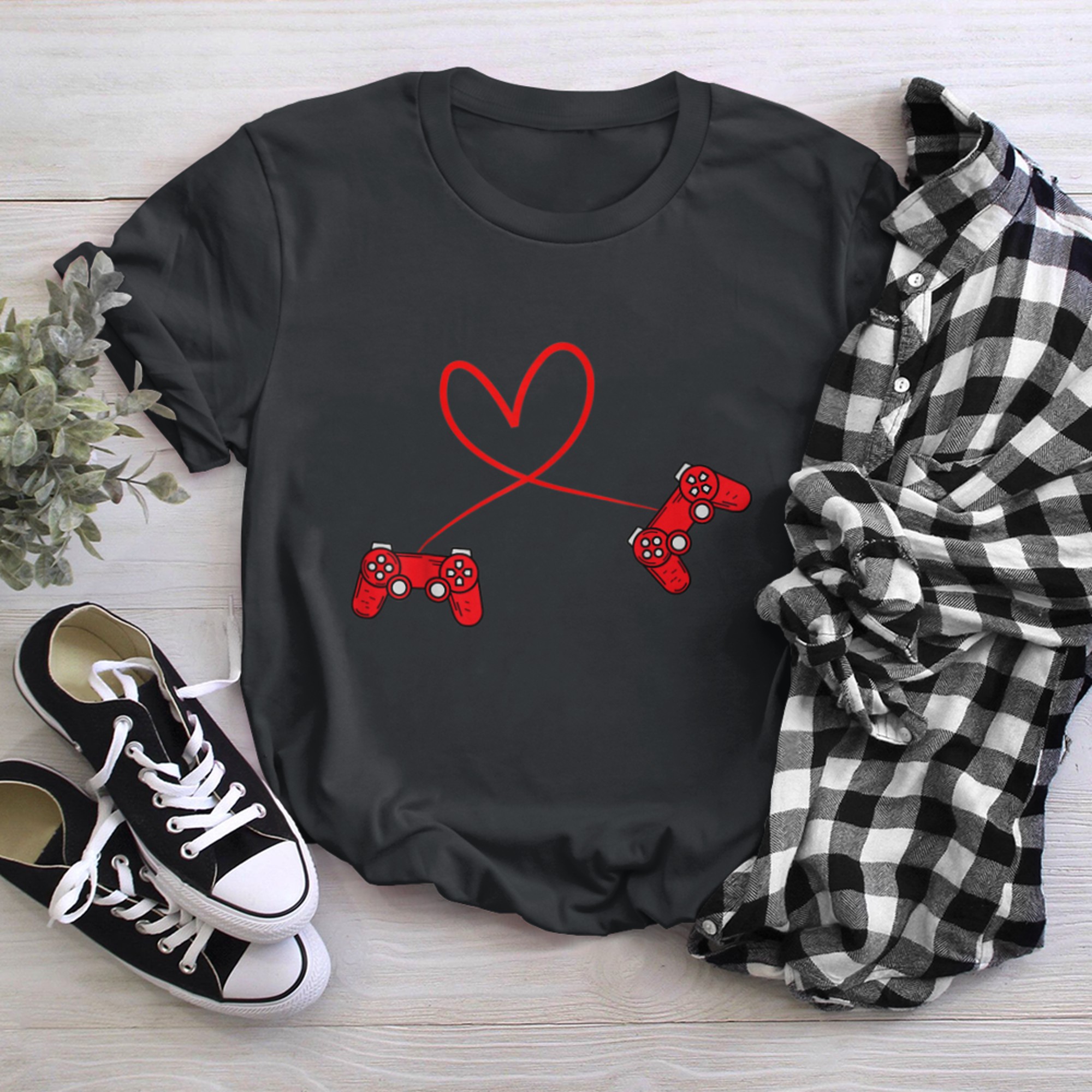 V Is For Video Games Funny Valentines Day Gamer Boy Men (83) t-shirt black