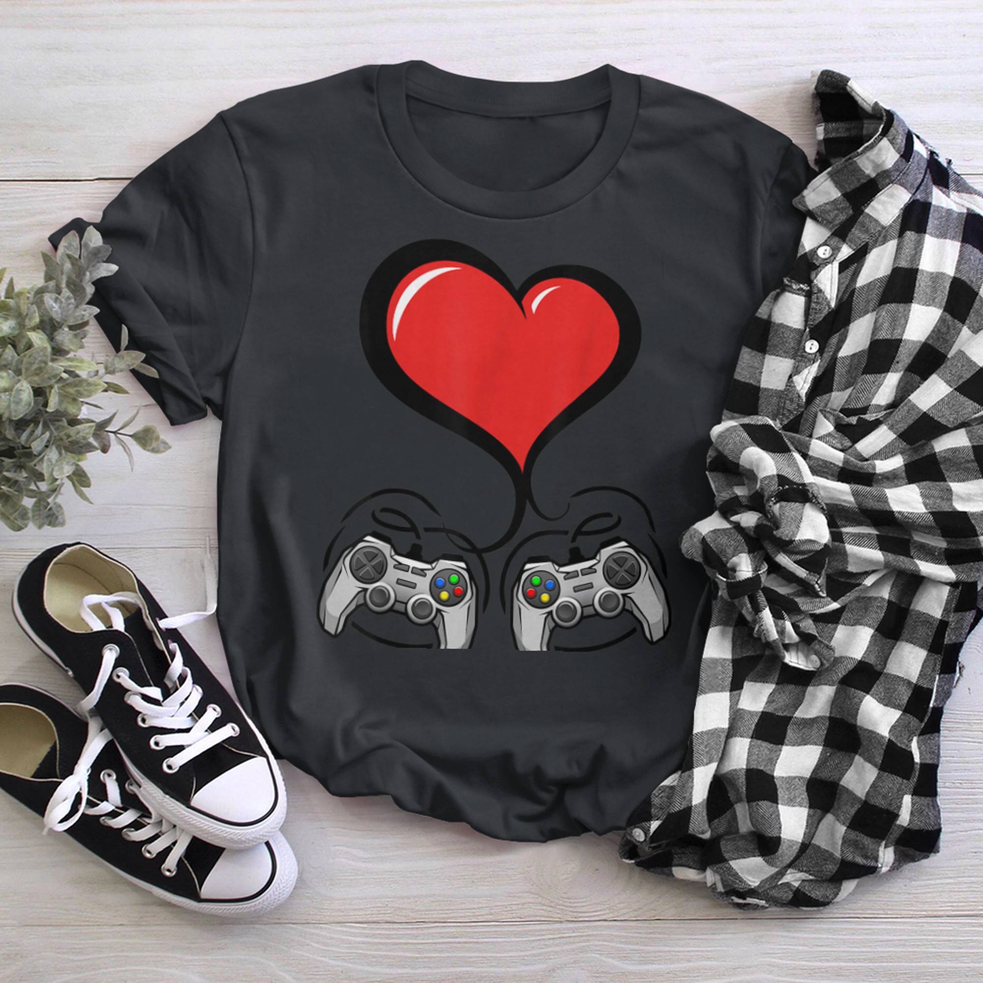 V Is For Video Games Valentines Day Gamer Men Boys Valentine (2) t-shirt black