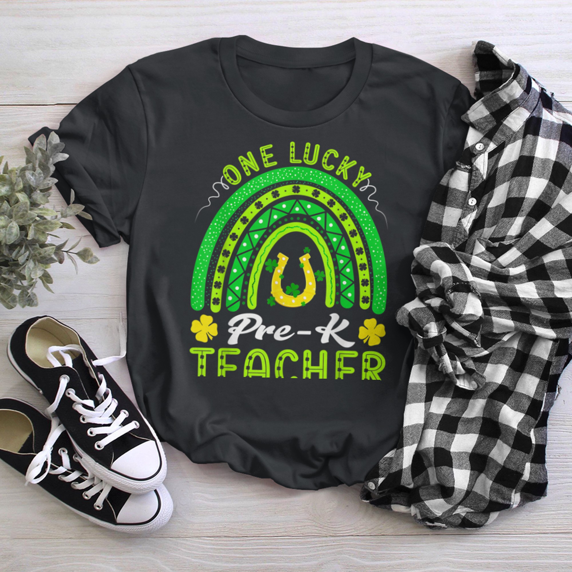 Awesome School One Pre-K Teacher St Patricks Day t-shirt black