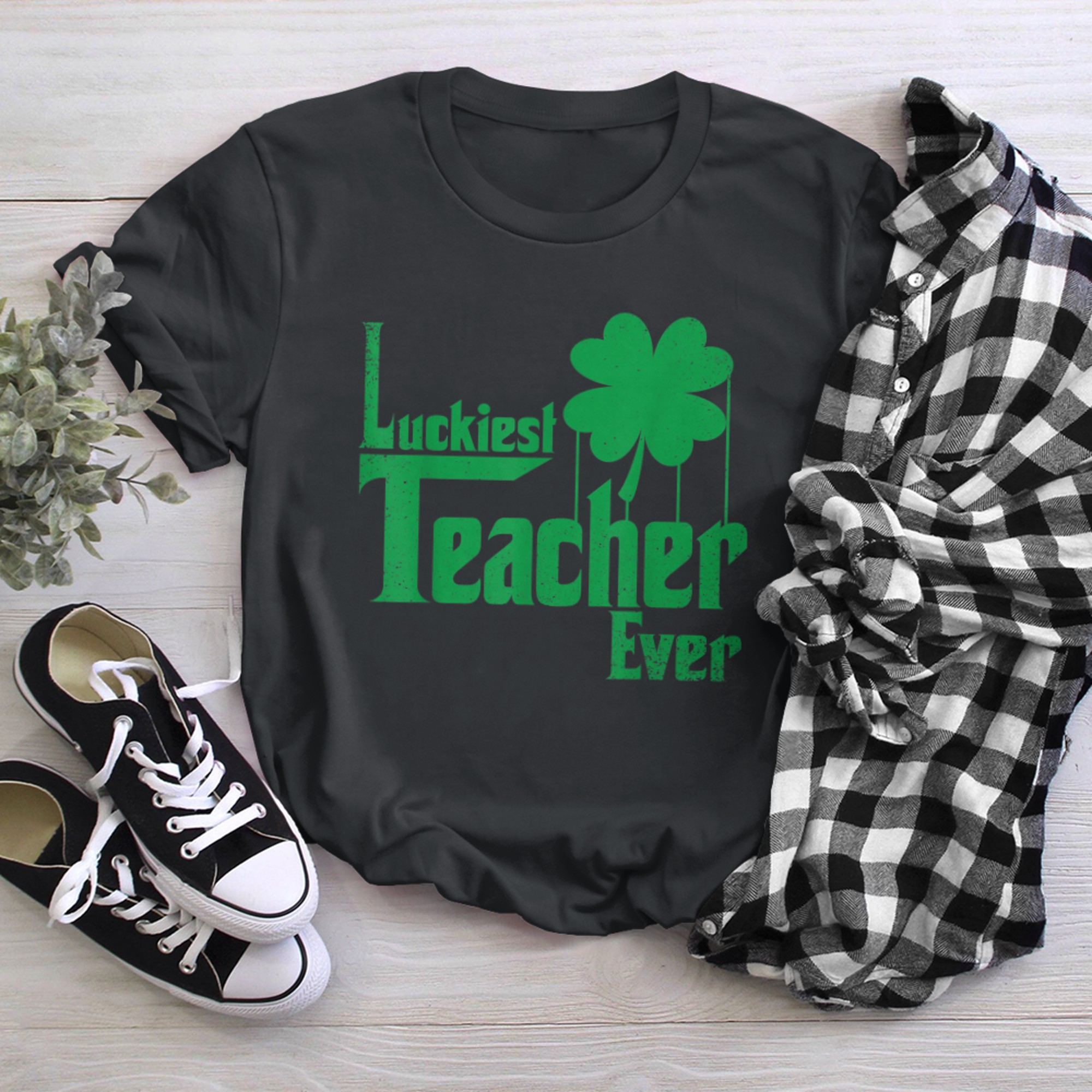 Classic Luckies Teacher Ever Teacher Life St Patricks Day t-shirt black