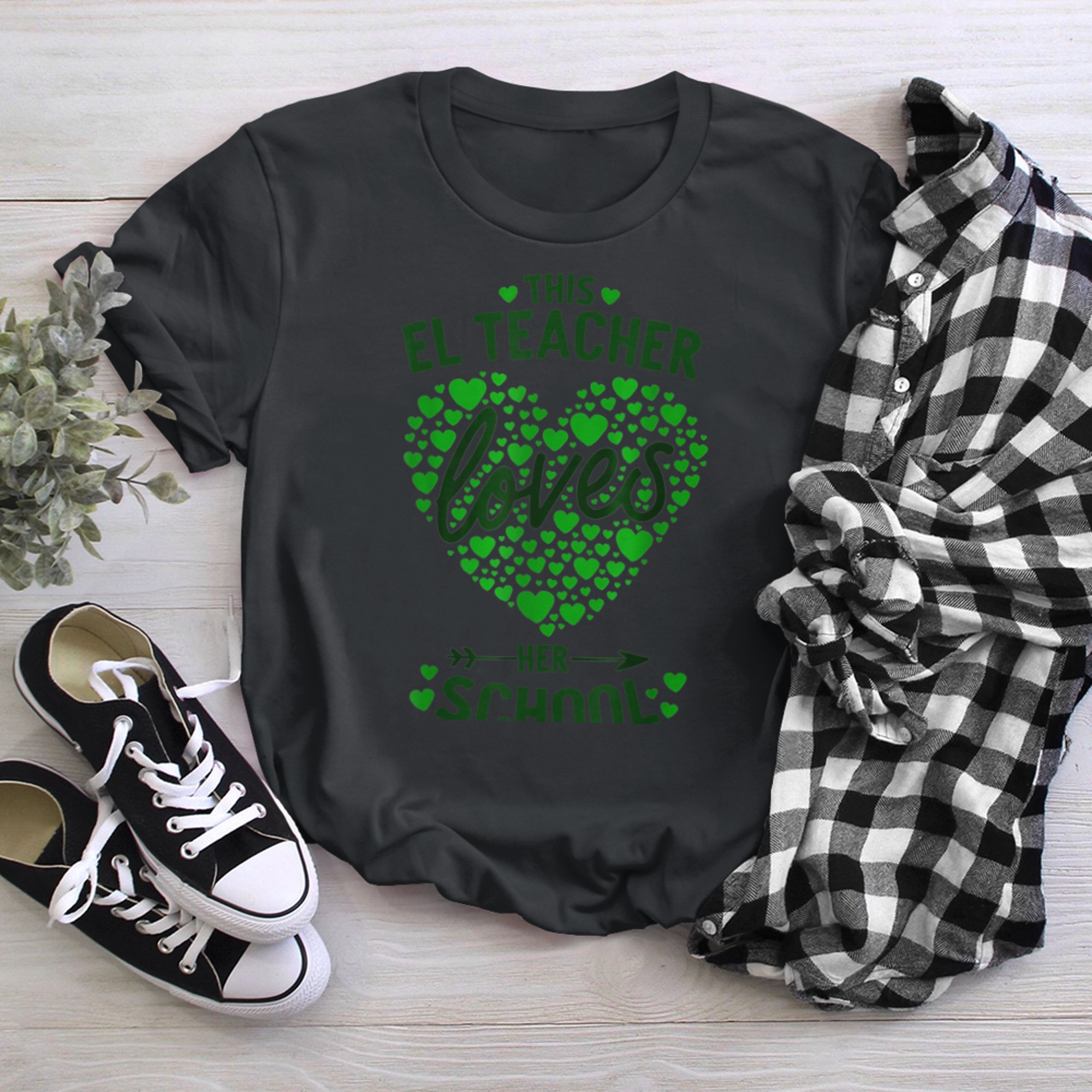 EL Teacher Lucky To Be A Teacher St Patrick Day One Lucky Te t-shirt black