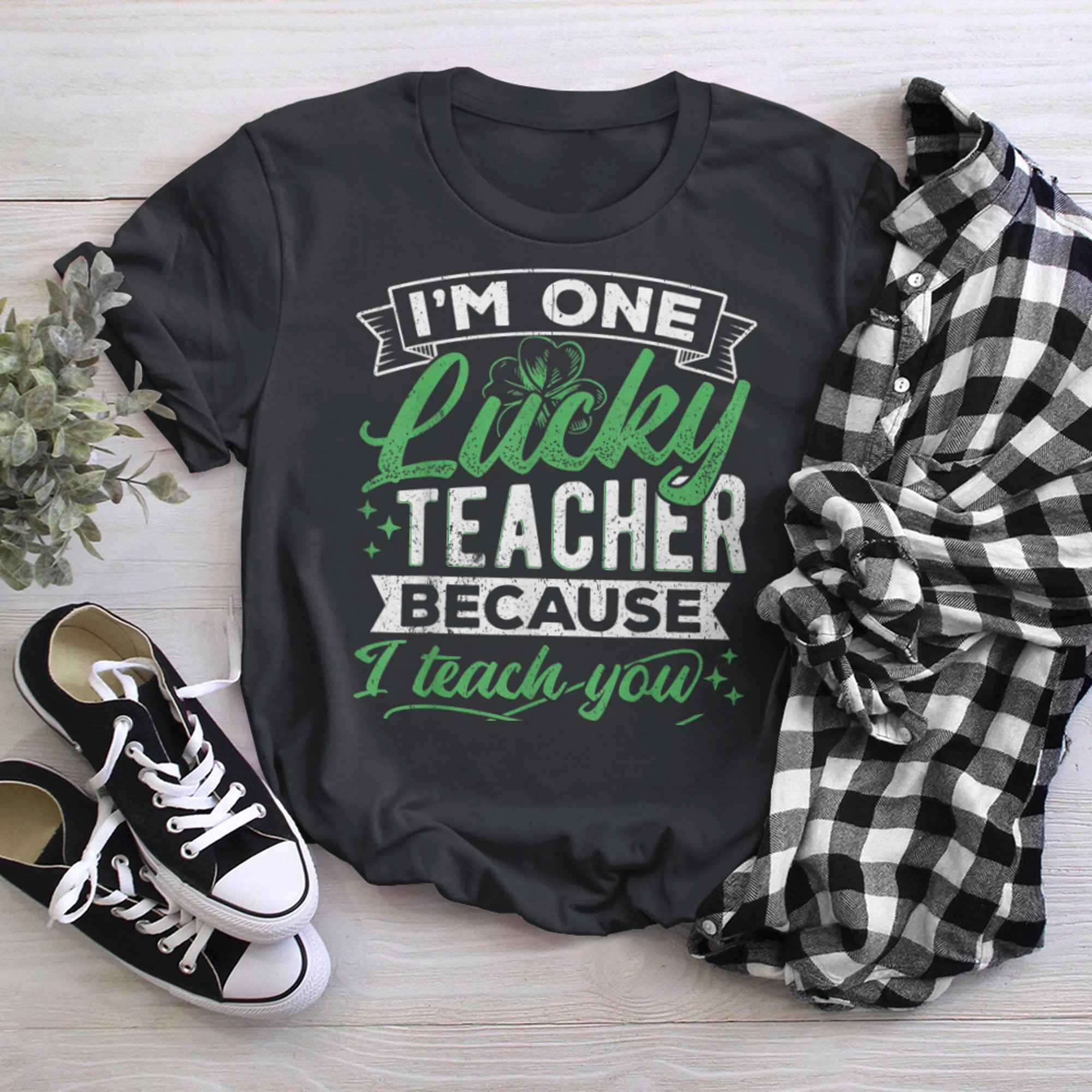 I'm one lucky teacher because I teach you - professor mentor t-shirt black